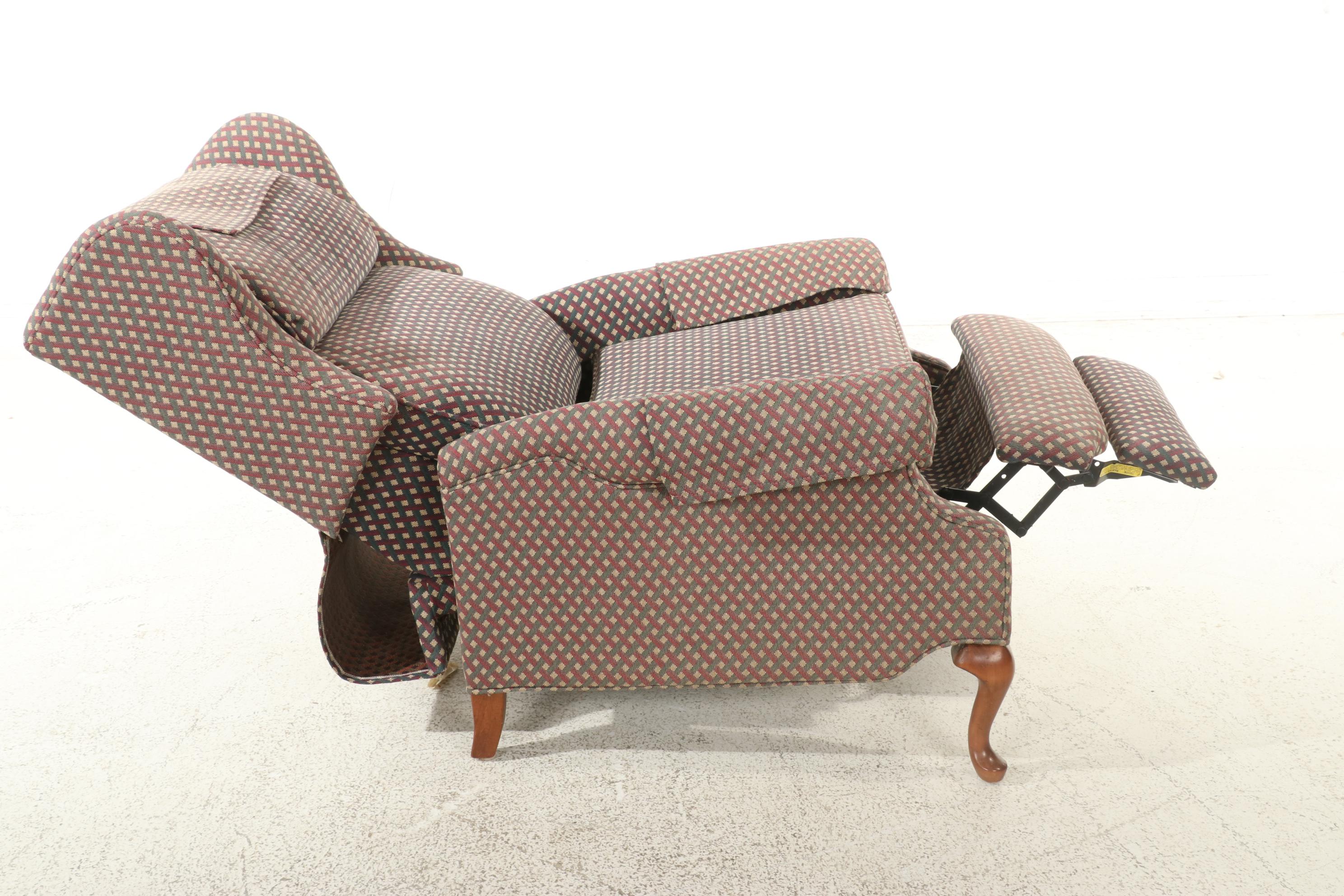 Ethan Allen Upholstered Wingback Recliner