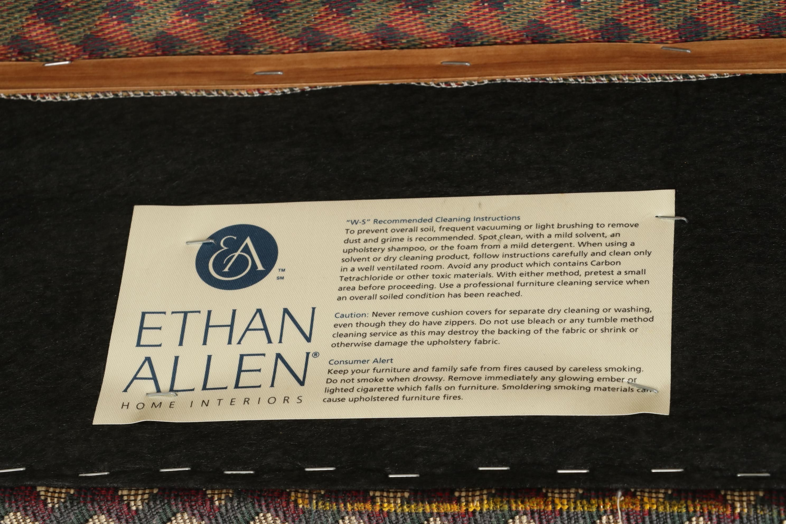 Ethan Allen Upholstered Wingback Recliner