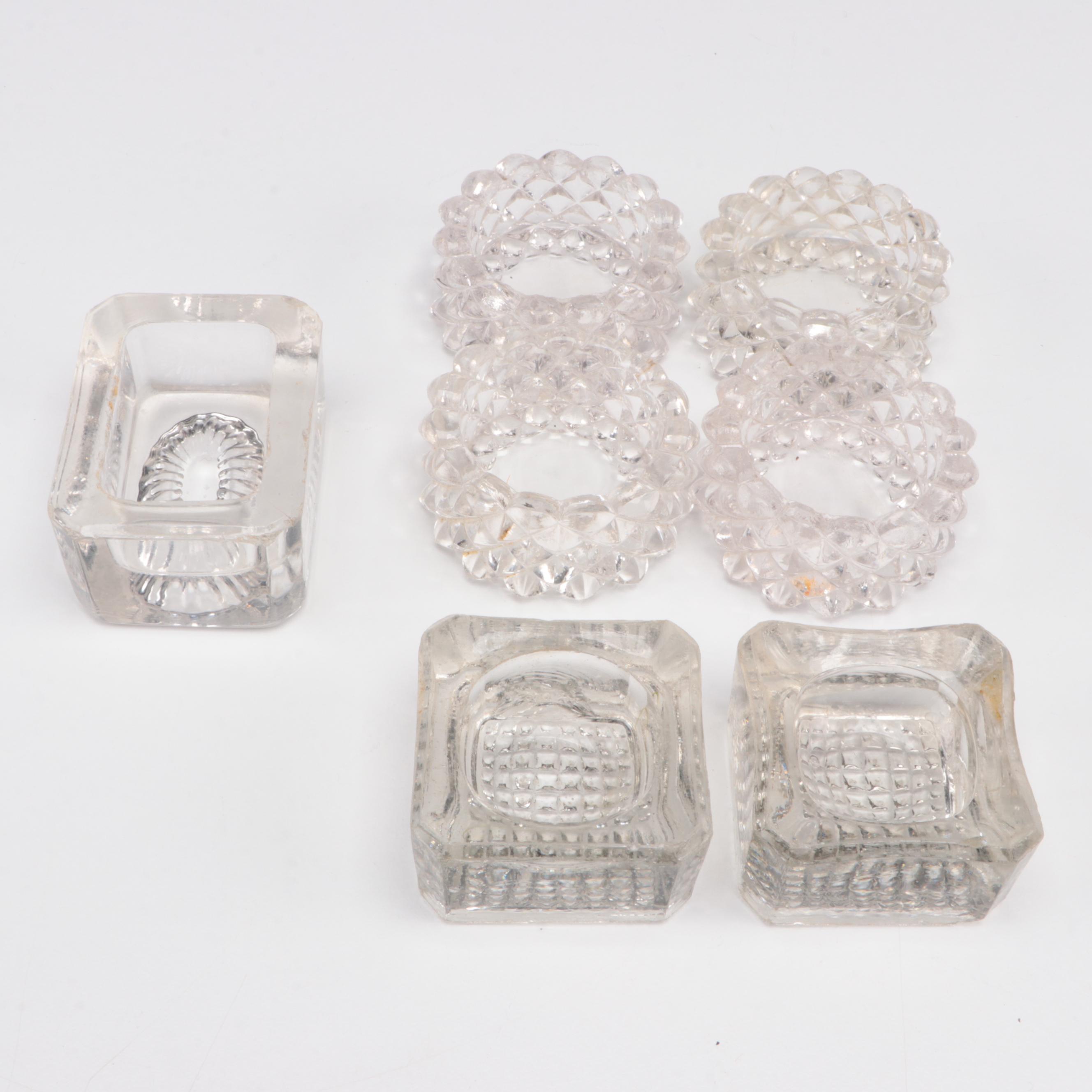 Daisy and Button Dish with Other Glass and Porcelain Salt Cellars and Tableware