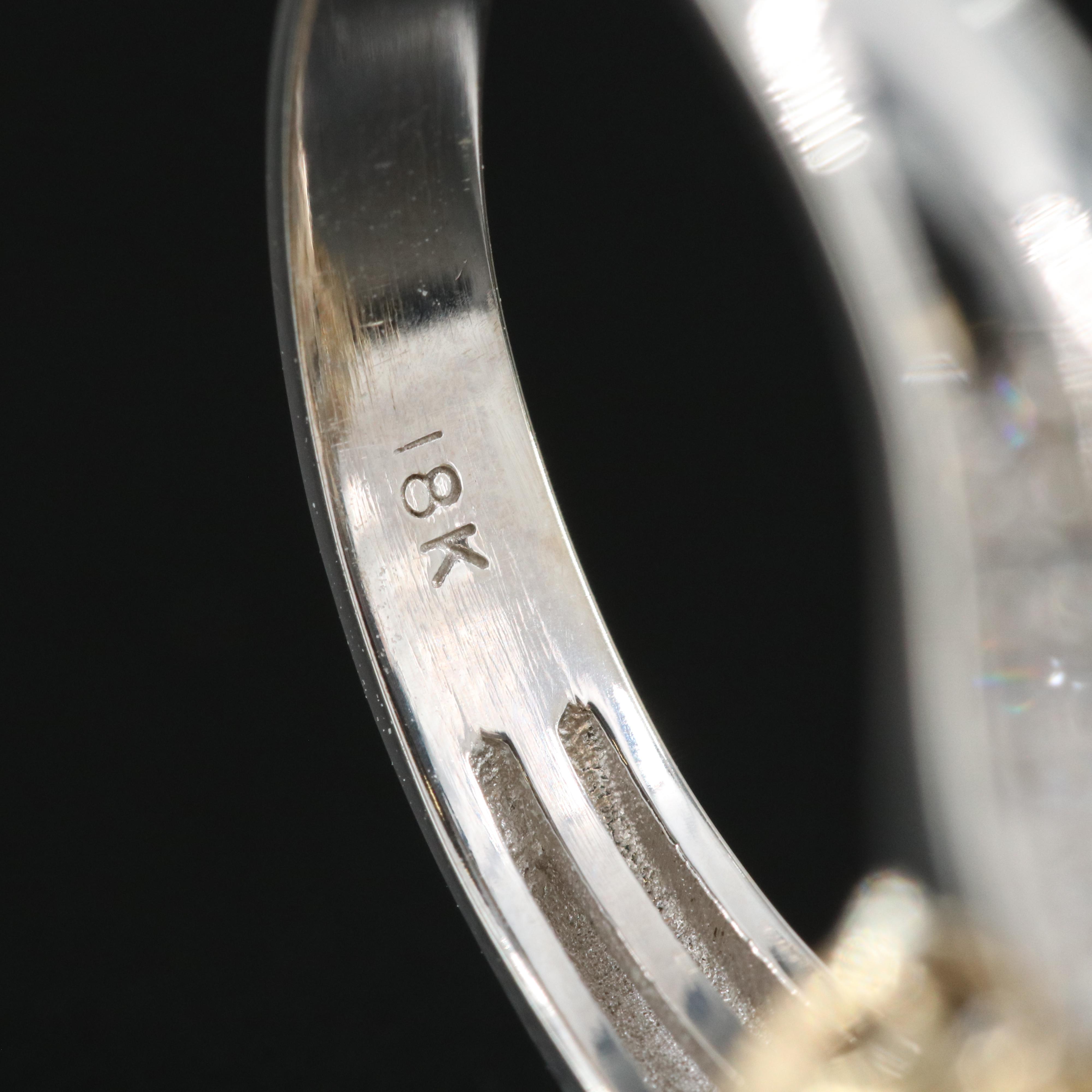 Chromia 18K Sunstone and Diamond Ring