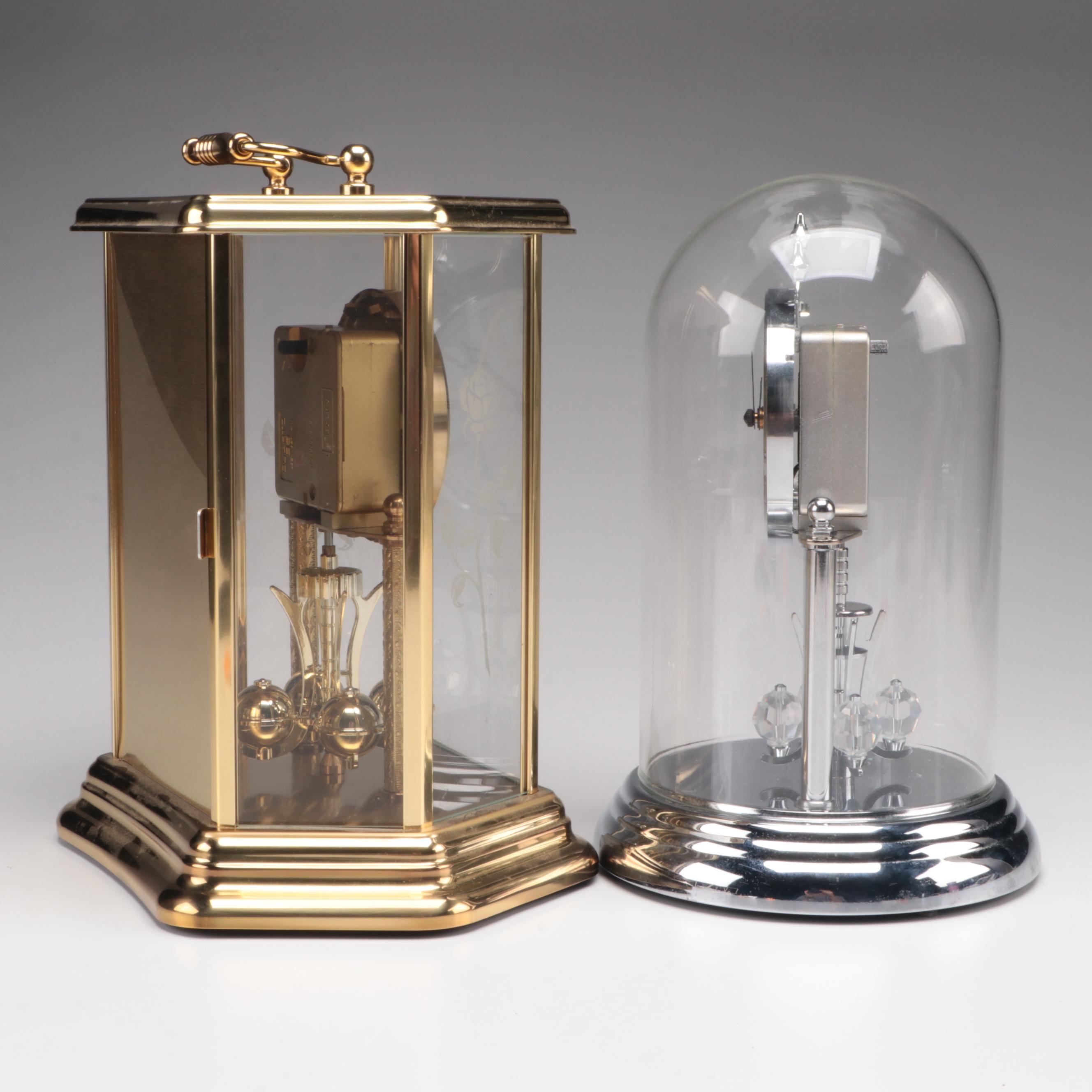 Dunhaven Brass Anniversary Clock with Loricron Glass Dome Anniversary Clock