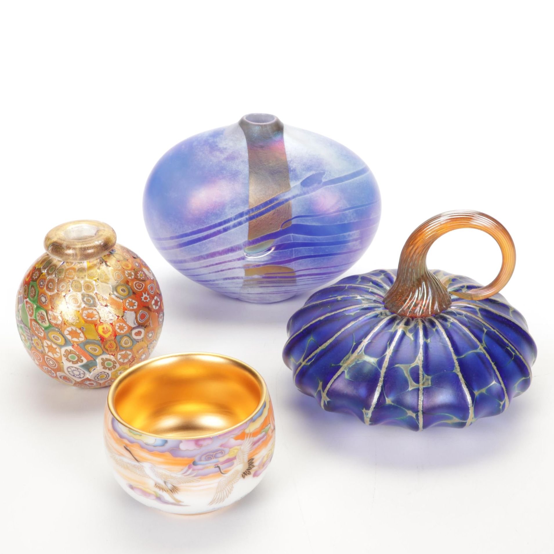 Jack Pine Studio Glass Pumpkin, Gambaro & Poggi Millefiori Vase and More