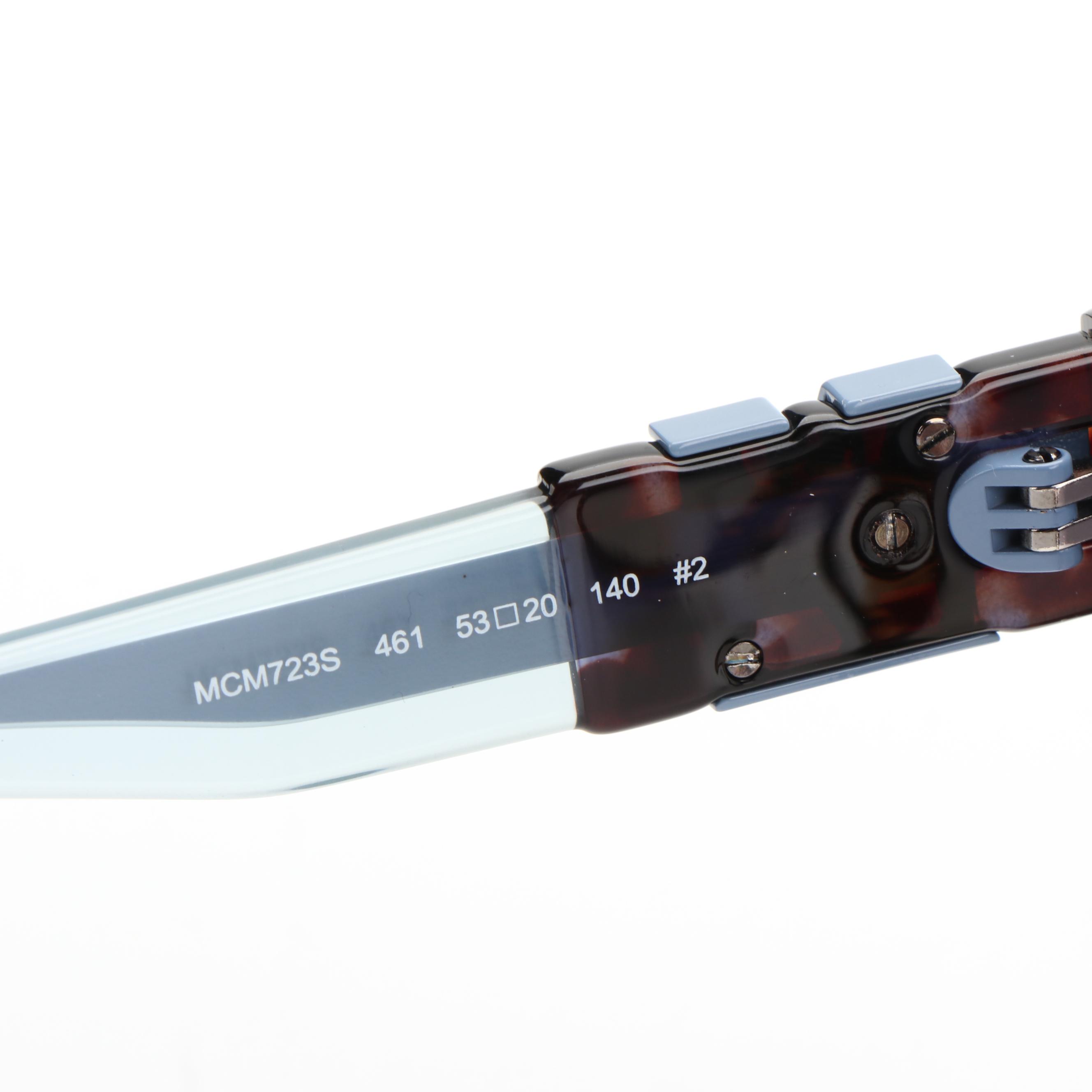 MCM MCM723S Blue and Orange Tortoise Square Sunglasses with Case