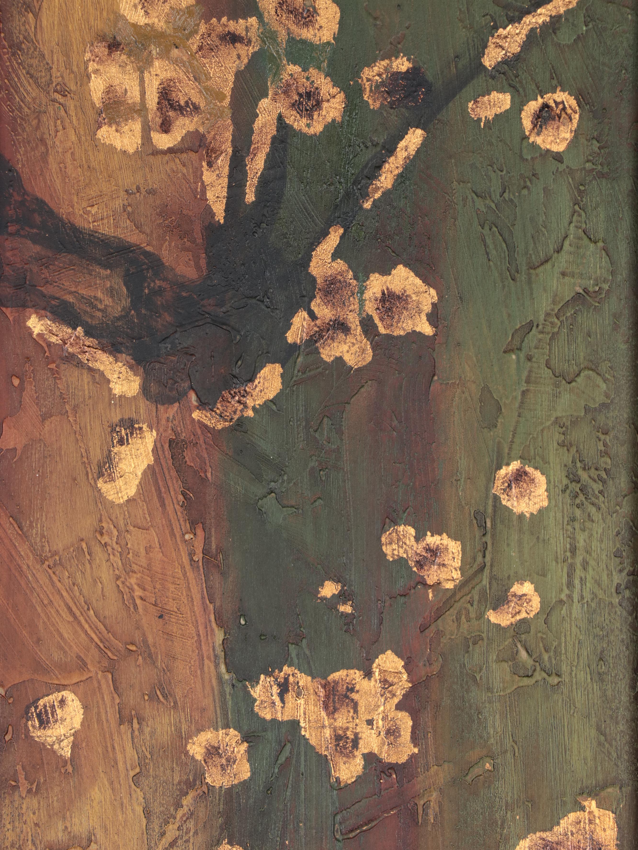 Abstract Mixed Media Triptych Painting