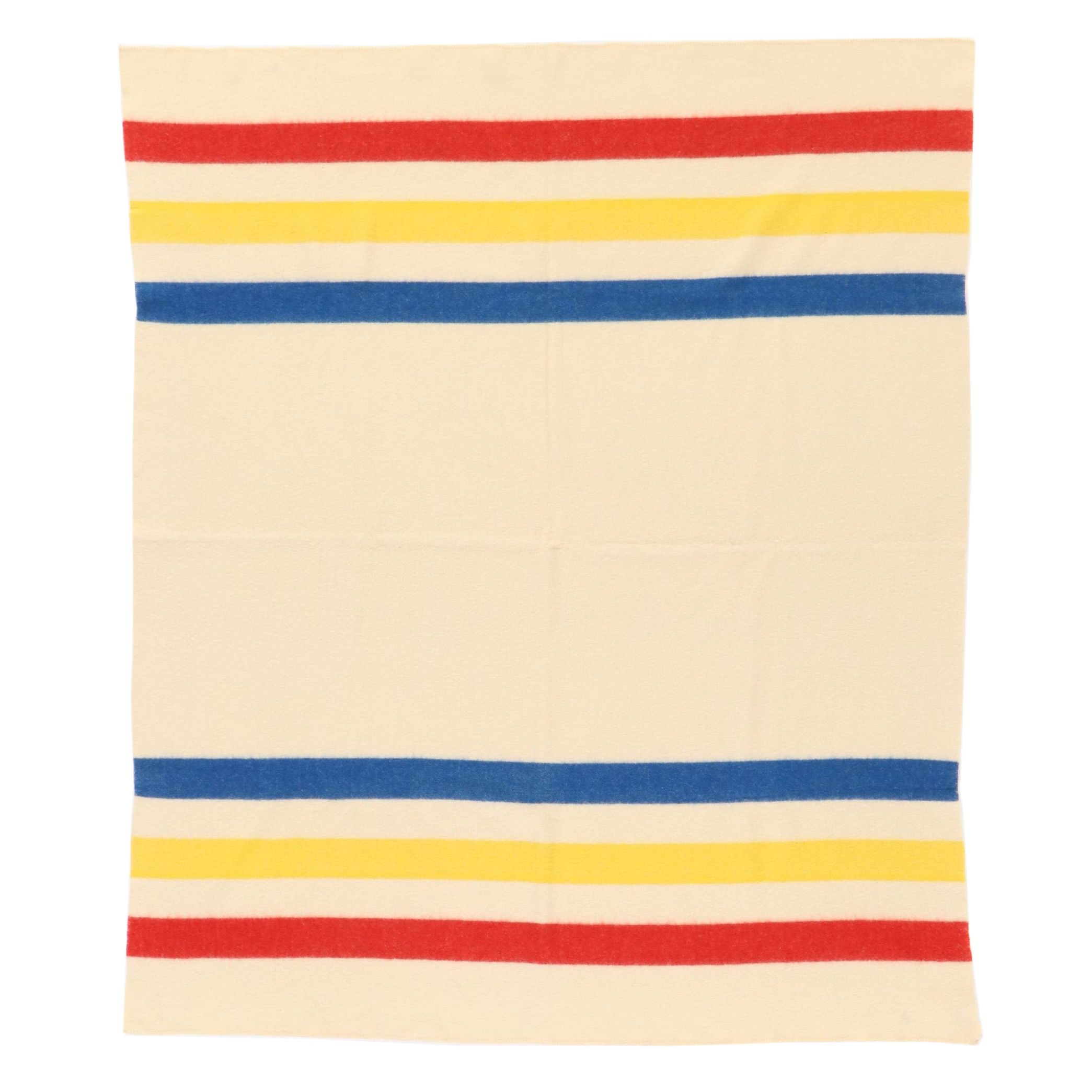 Hudson's Bay Point Blanket in Multi-Stripe Wool, Mid to Late 20th Century