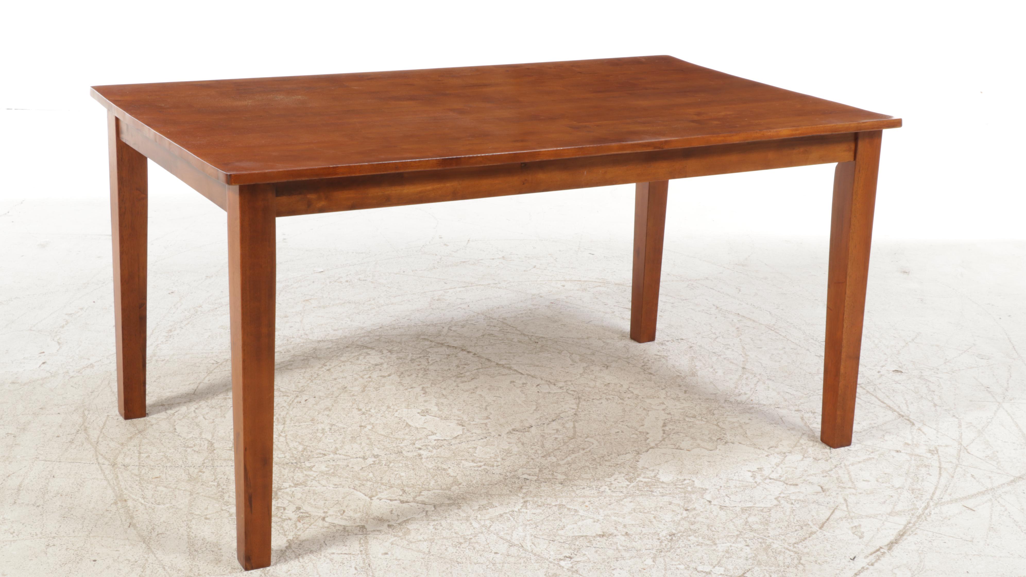 Seven-Piece American Primitive Style Hardwood Dining Set