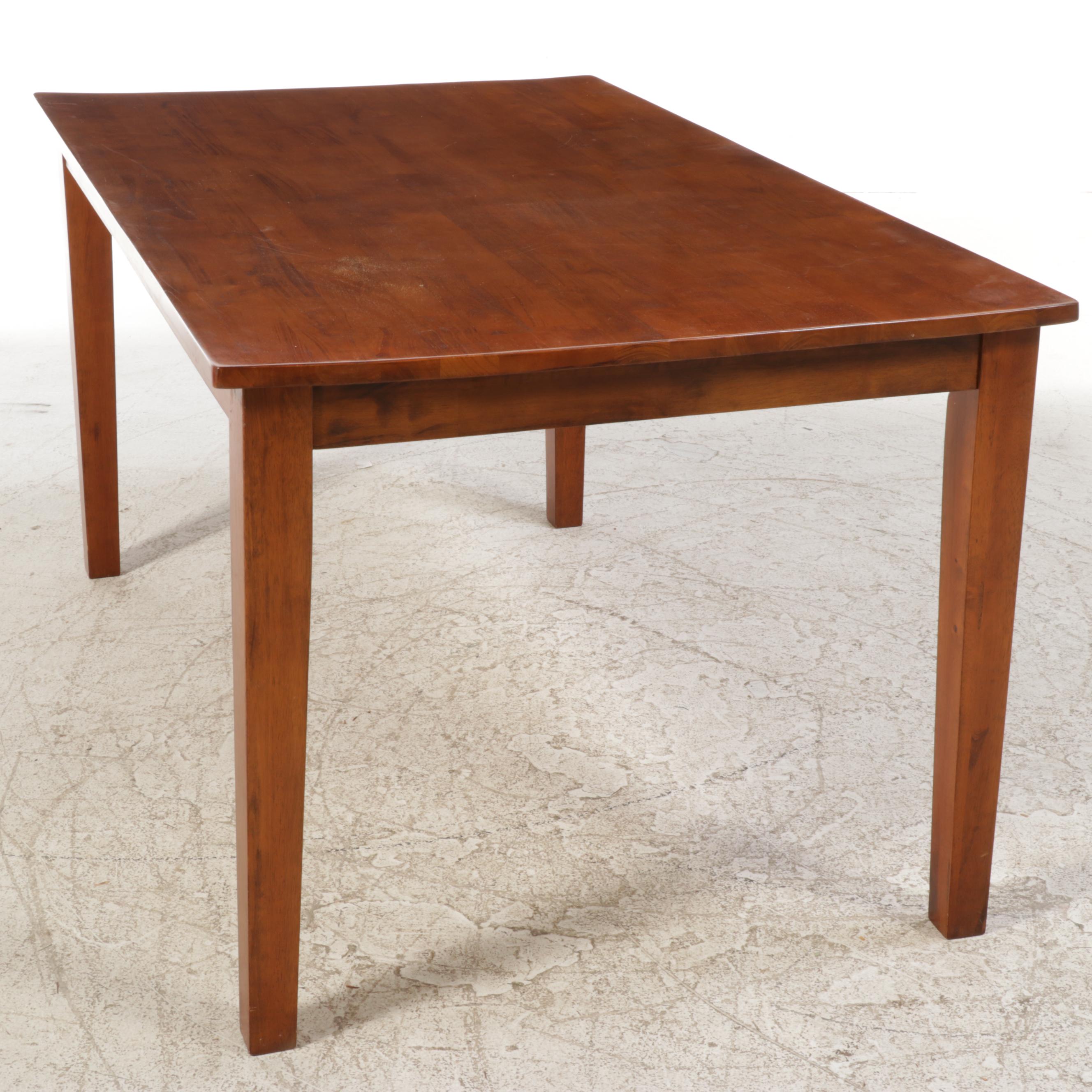 Seven-Piece American Primitive Style Hardwood Dining Set