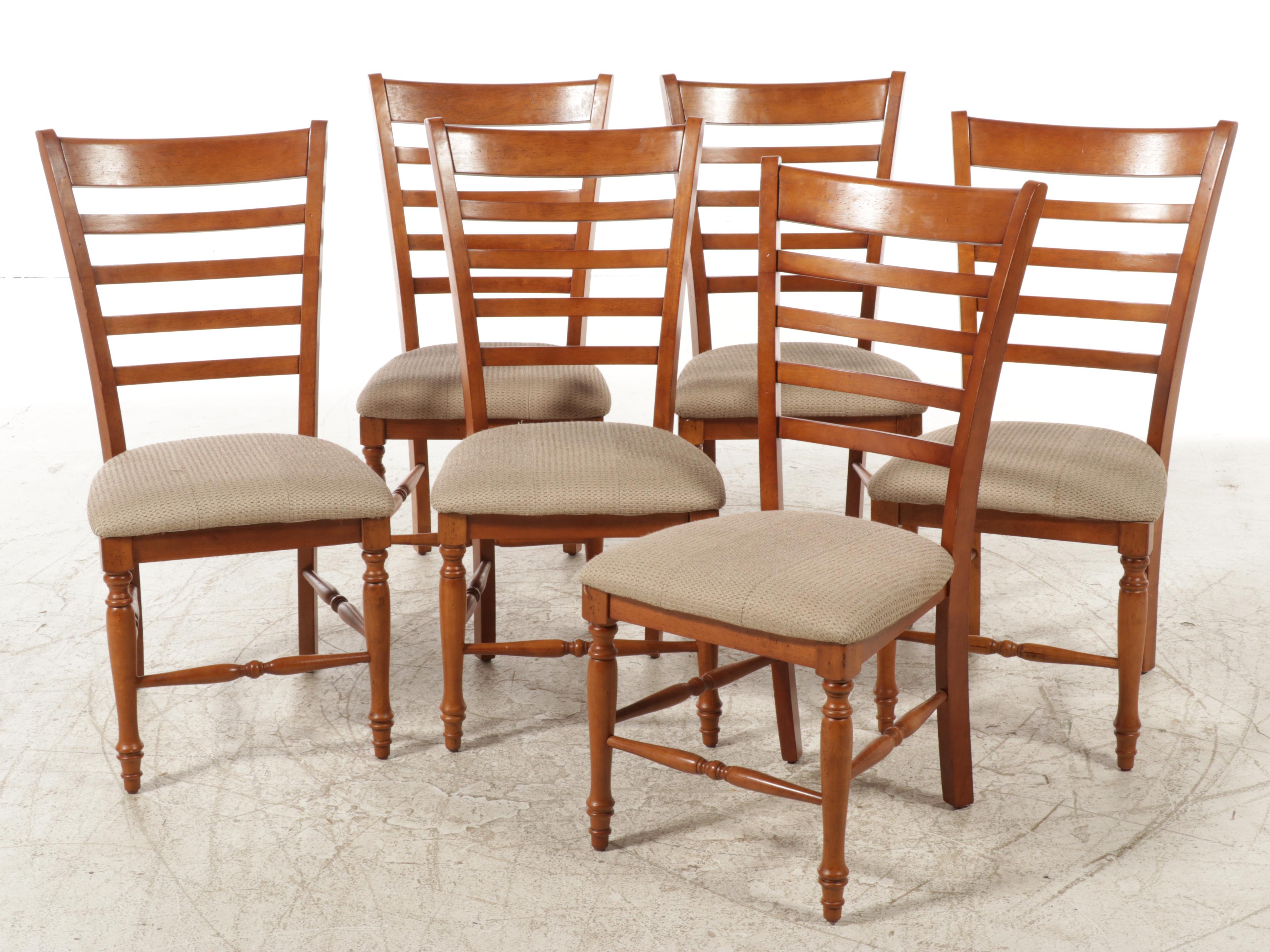 Seven-Piece American Primitive Style Hardwood Dining Set