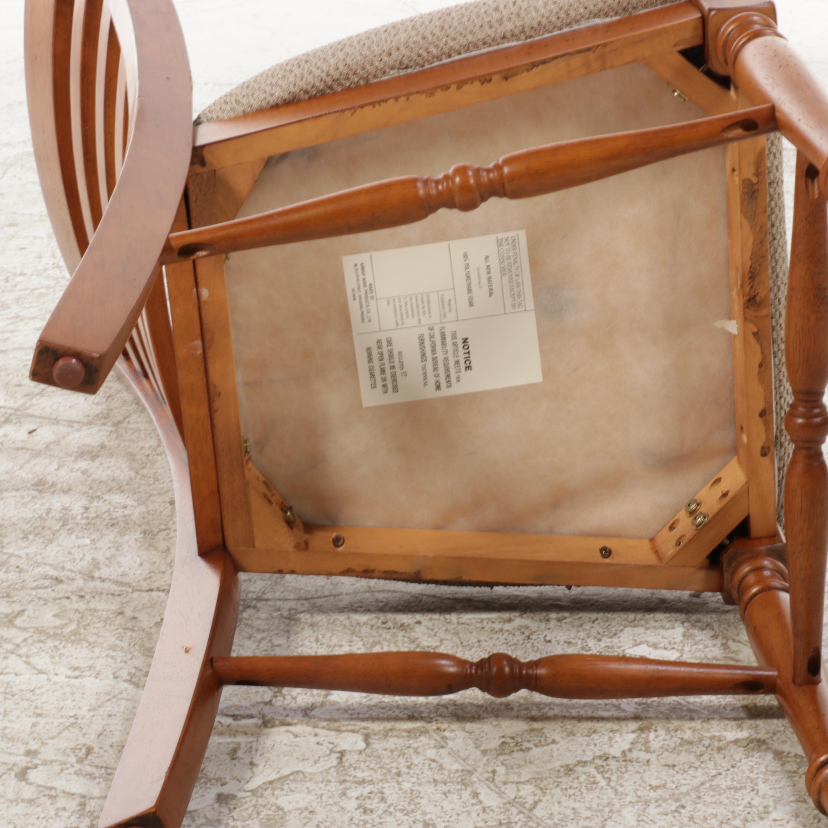 Seven-Piece American Primitive Style Hardwood Dining Set