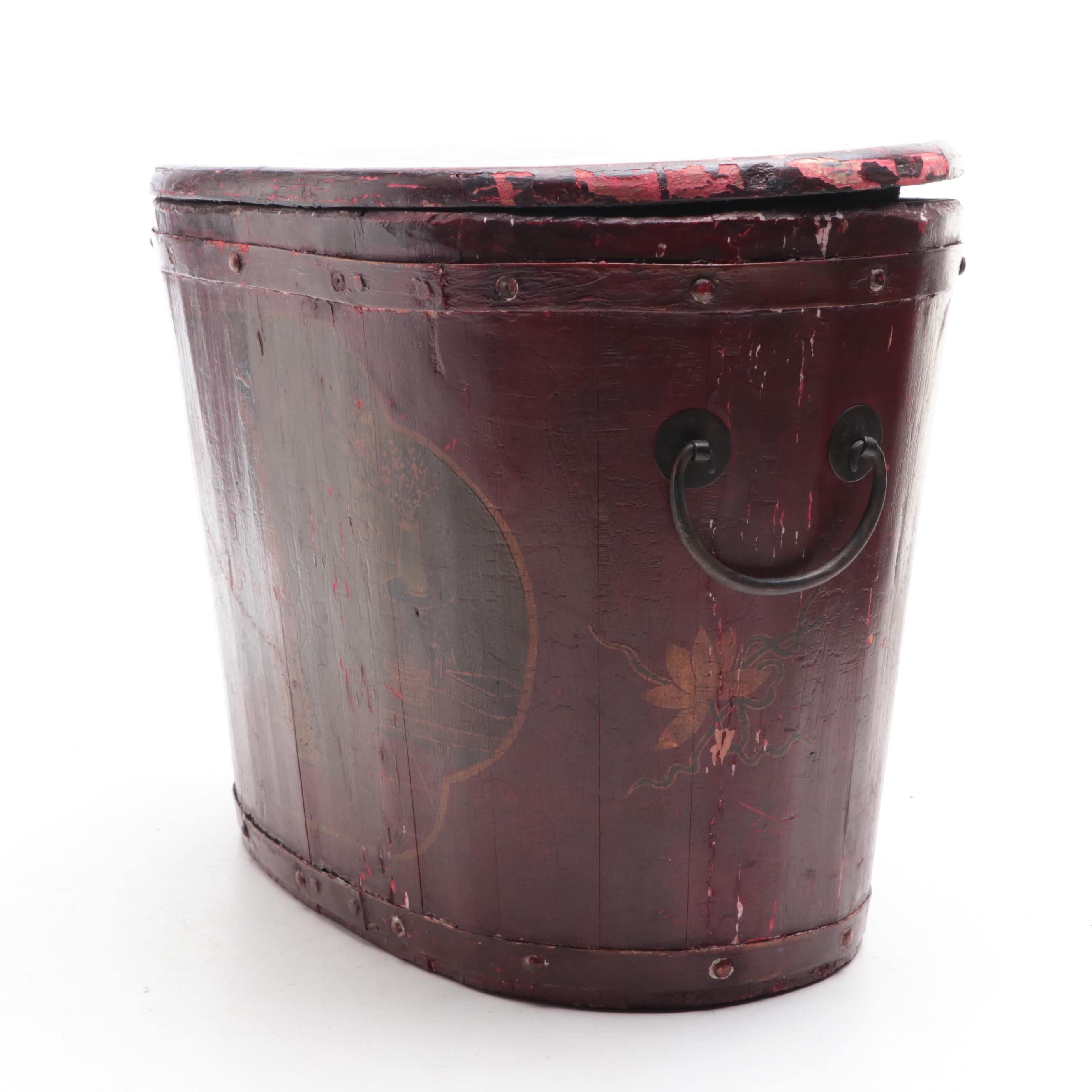 Painted East Asian Storage Box