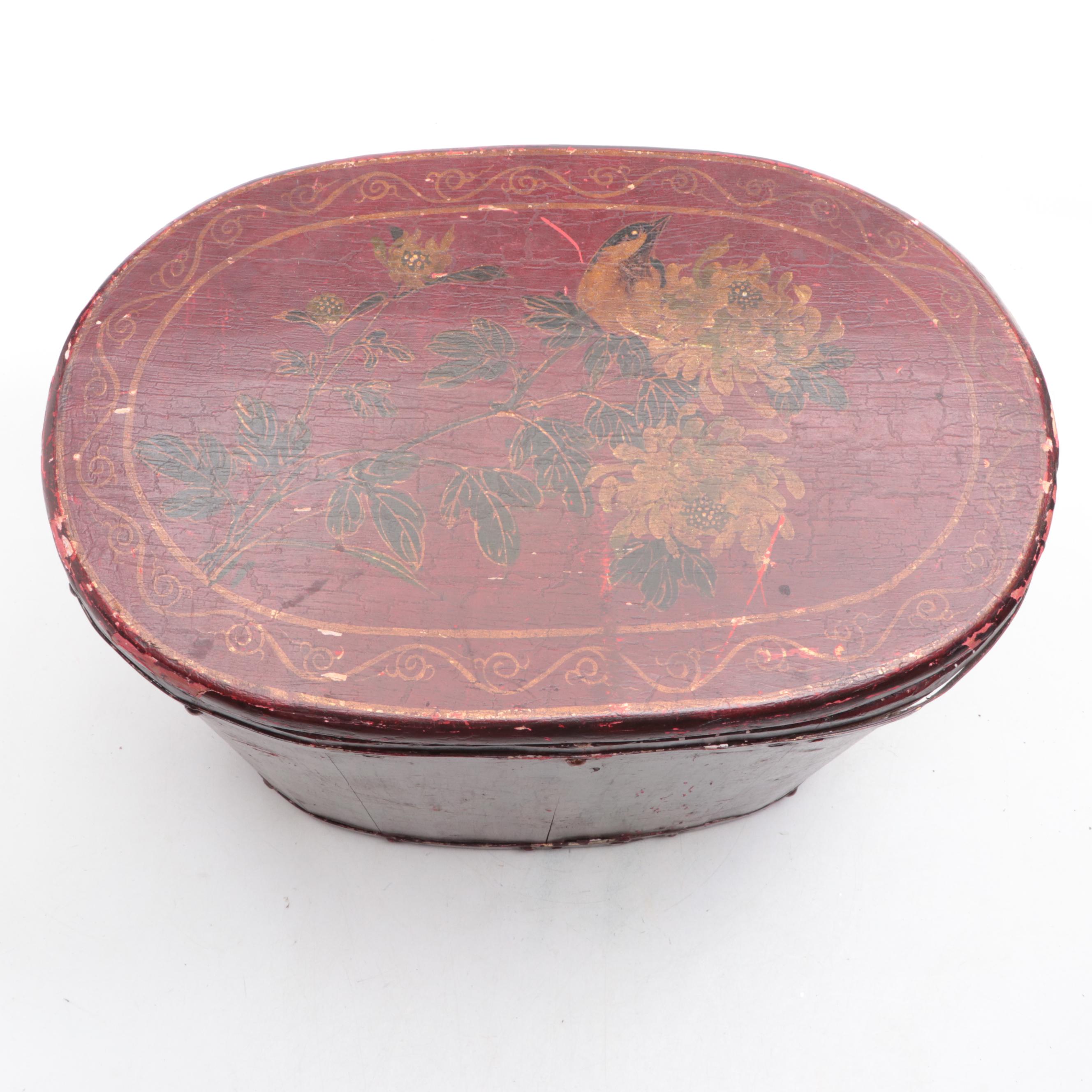 Painted East Asian Storage Box