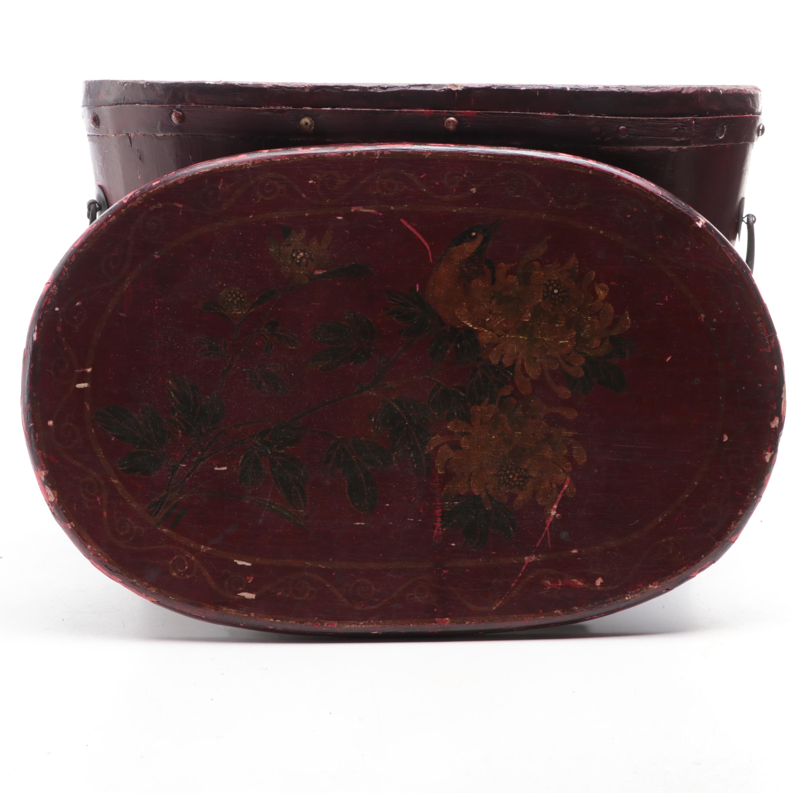 Painted East Asian Storage Box