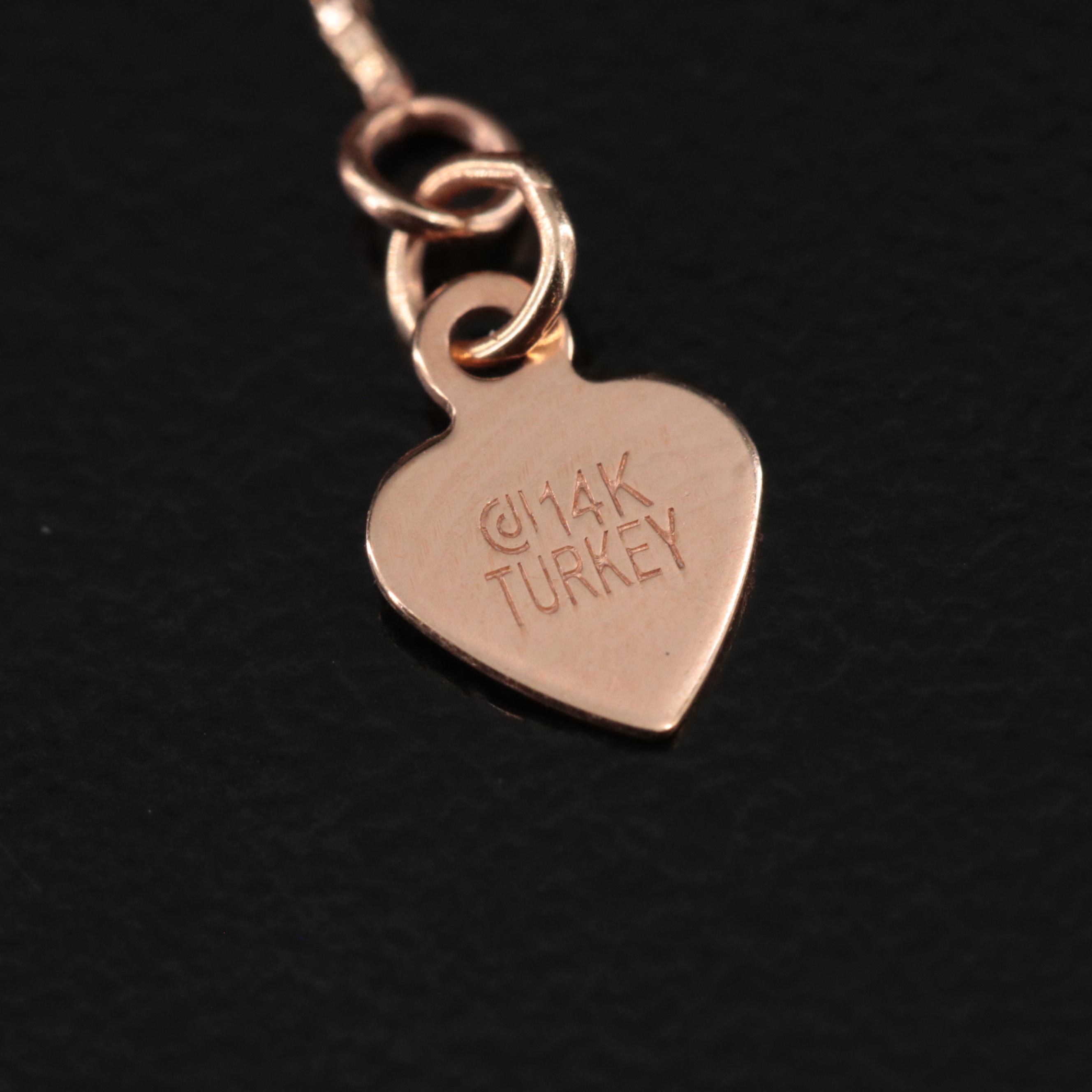 14K Rose Gold Box Chain Necklace