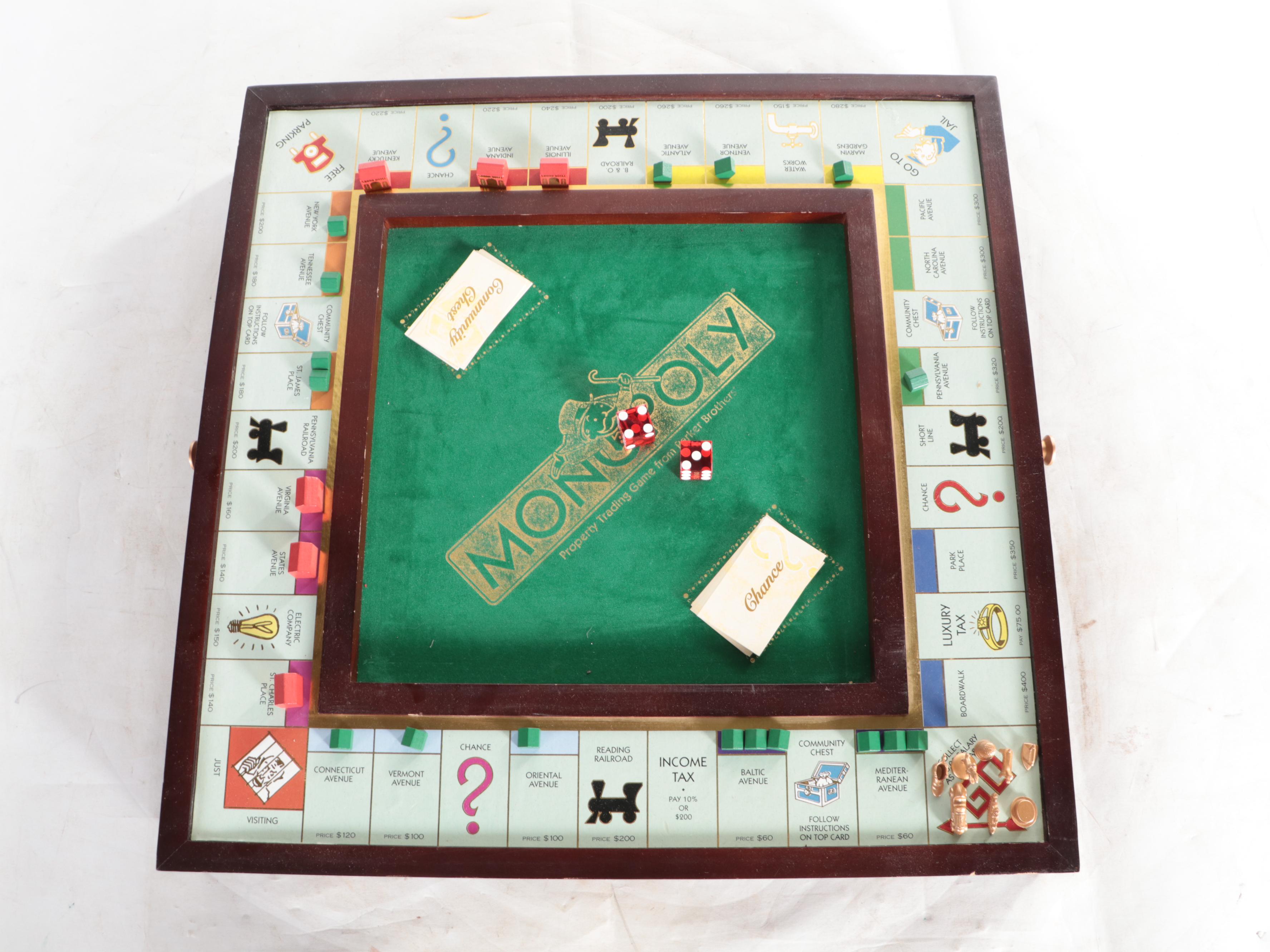 Wooden Monopoly Board Game