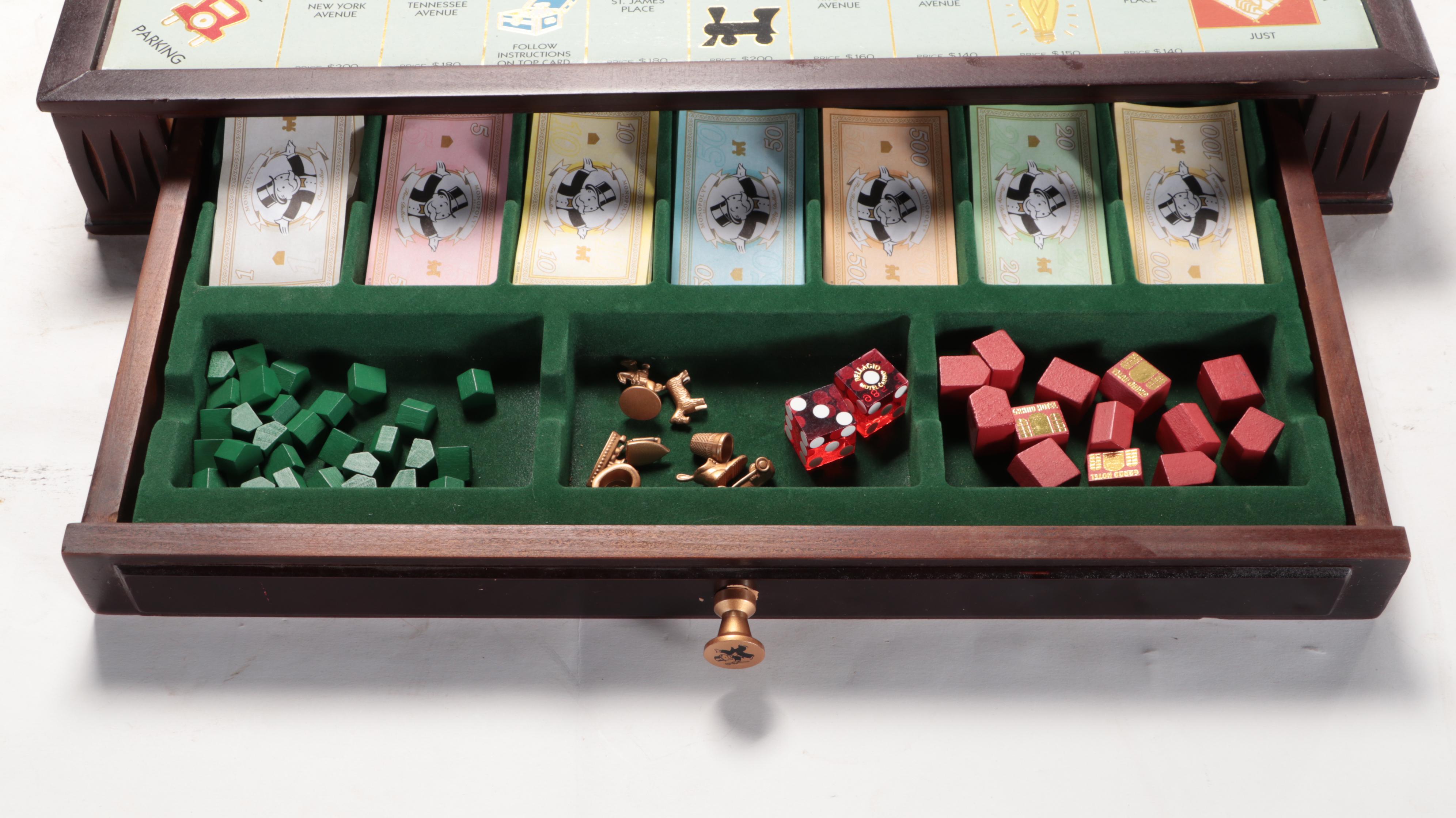 Wooden Monopoly Board Game