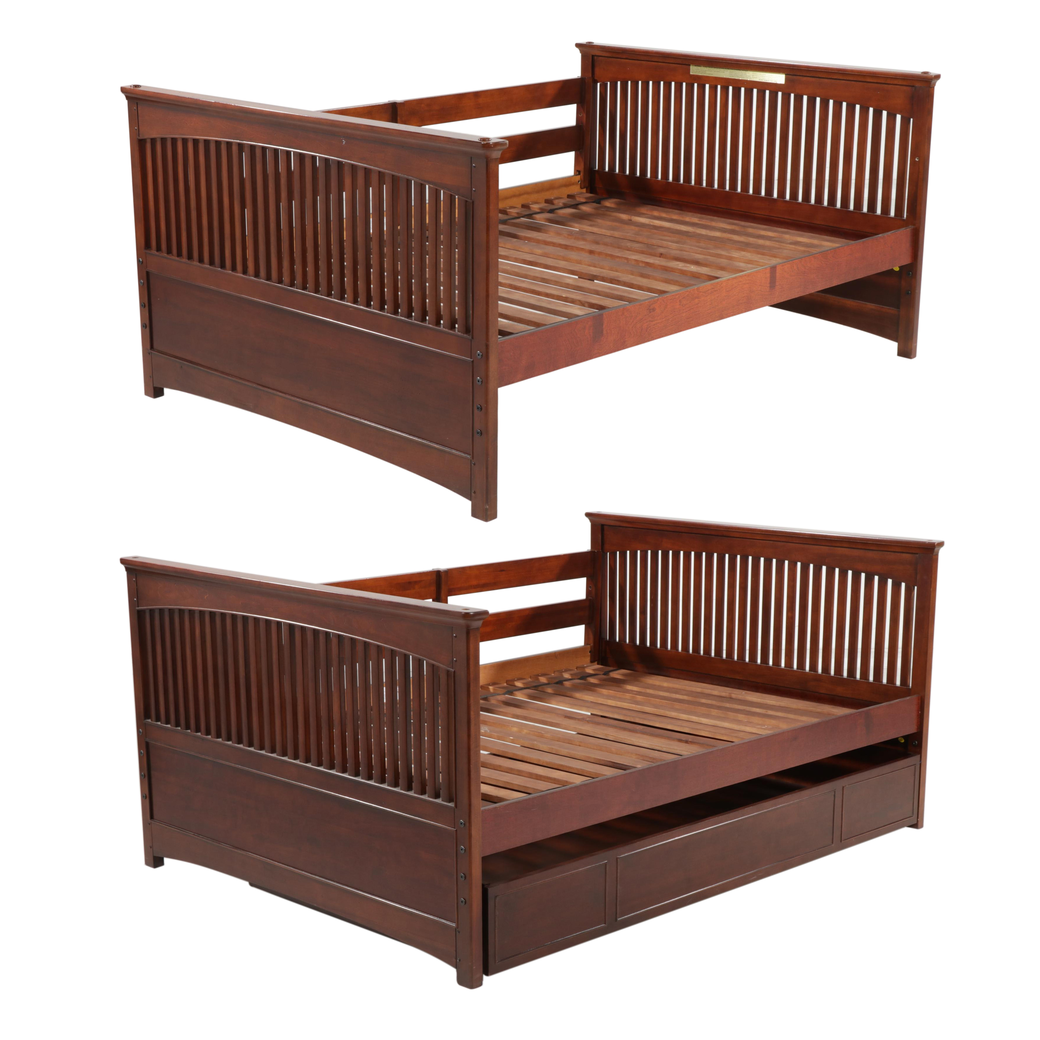 Lea Industries Mission Style Full-over-Full Bunk Beds with Storage Drawer