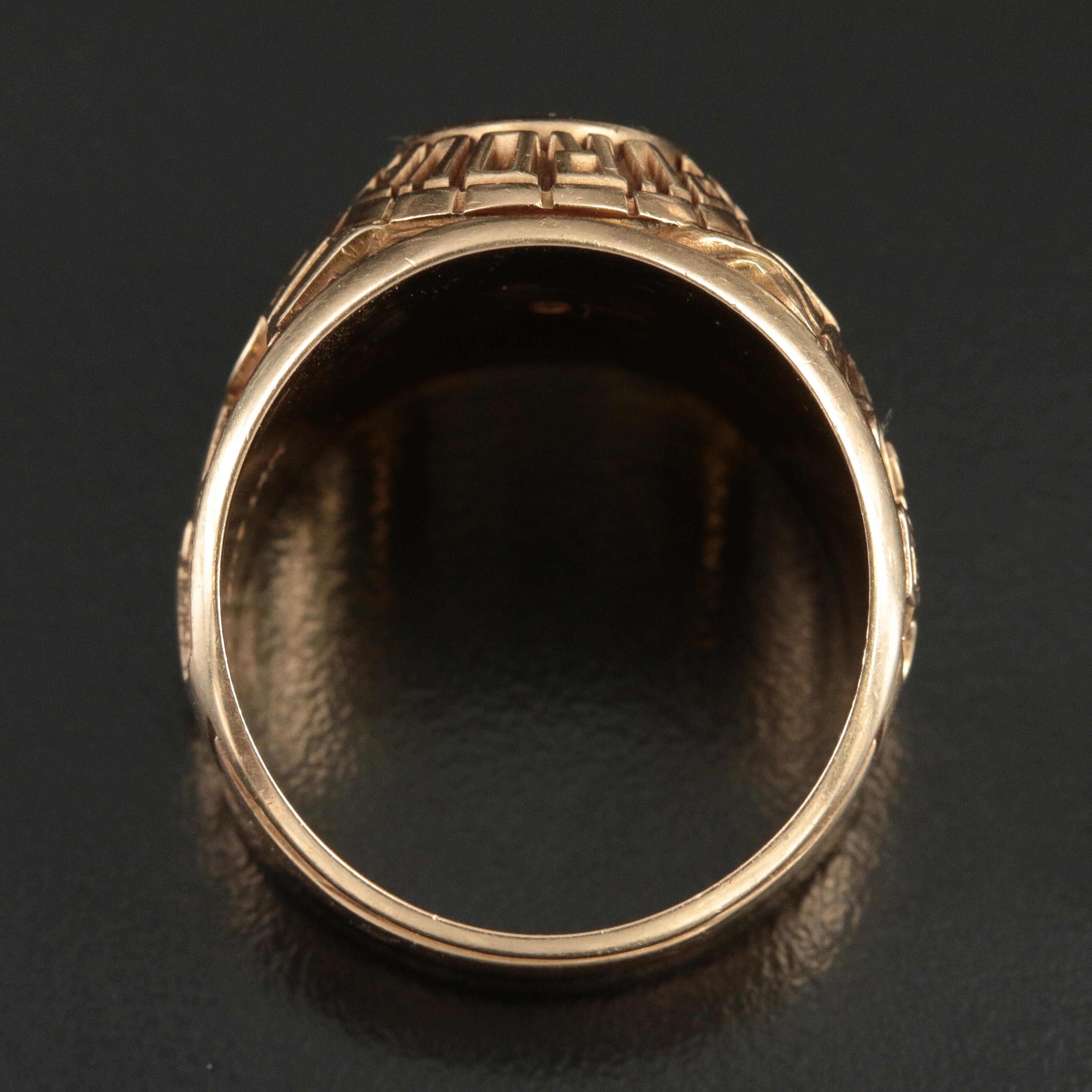 14K 0.75 CT Diamond 1991 Purdue University Class Ring