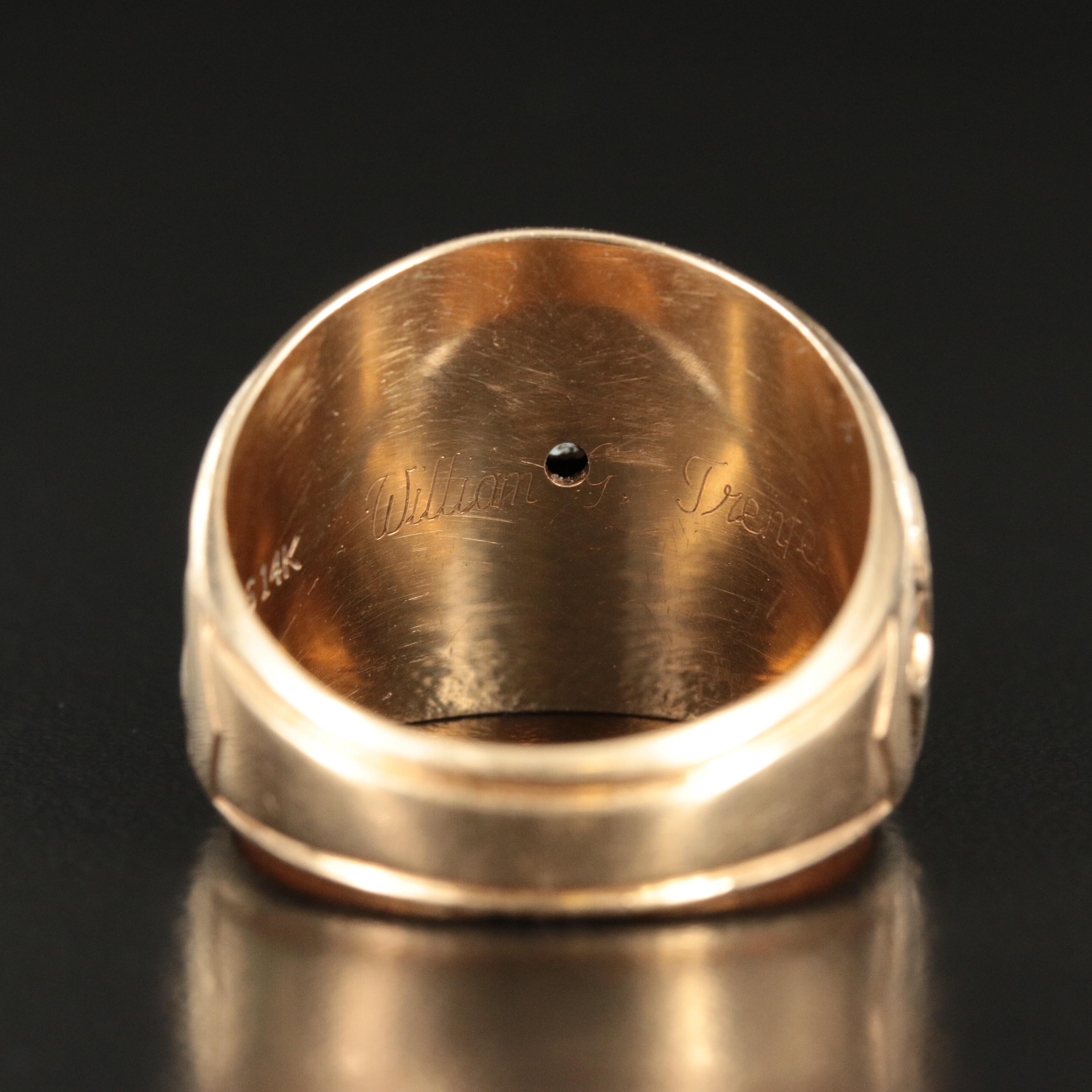 14K 0.75 CT Diamond 1991 Purdue University Class Ring