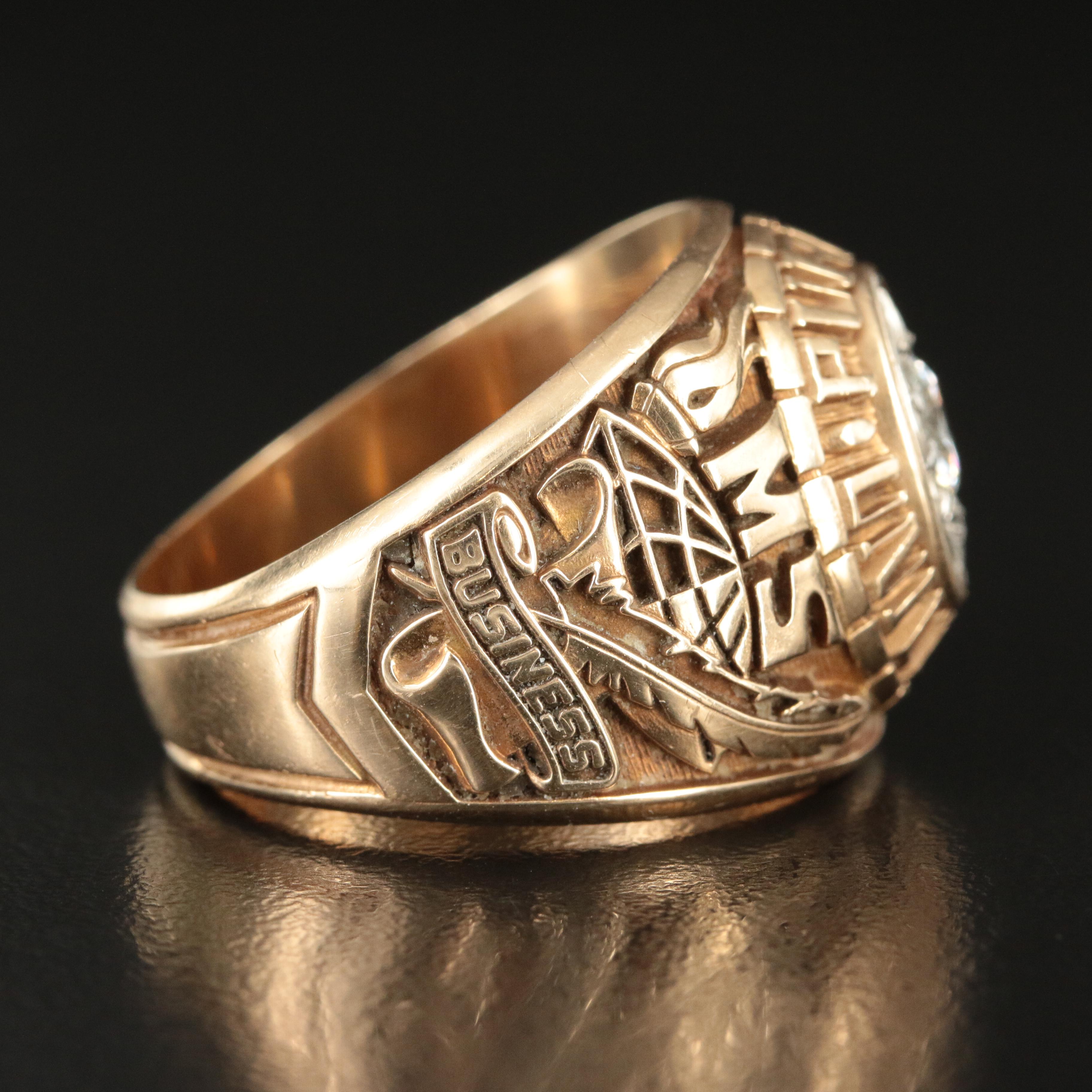 14K 0.75 CT Diamond 1991 Purdue University Class Ring