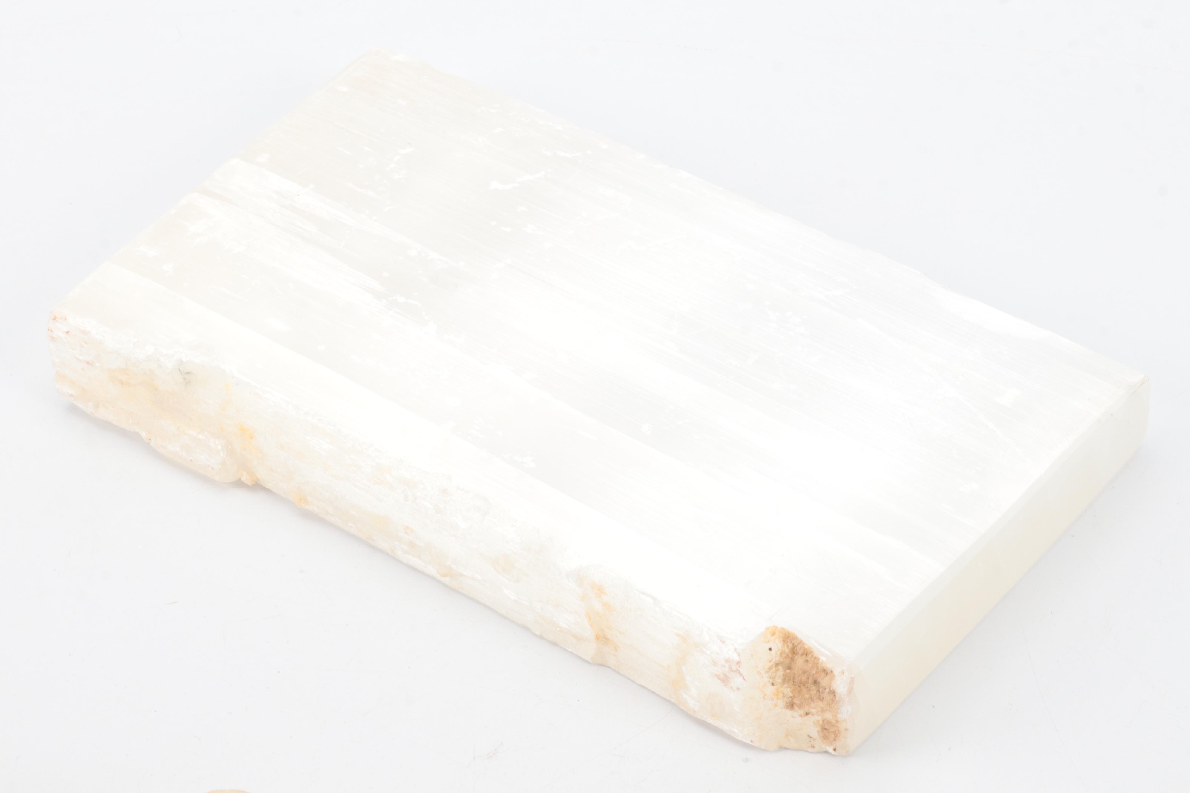 Clear Quartz Geodes With Blue Quartz and Selenite Specimens