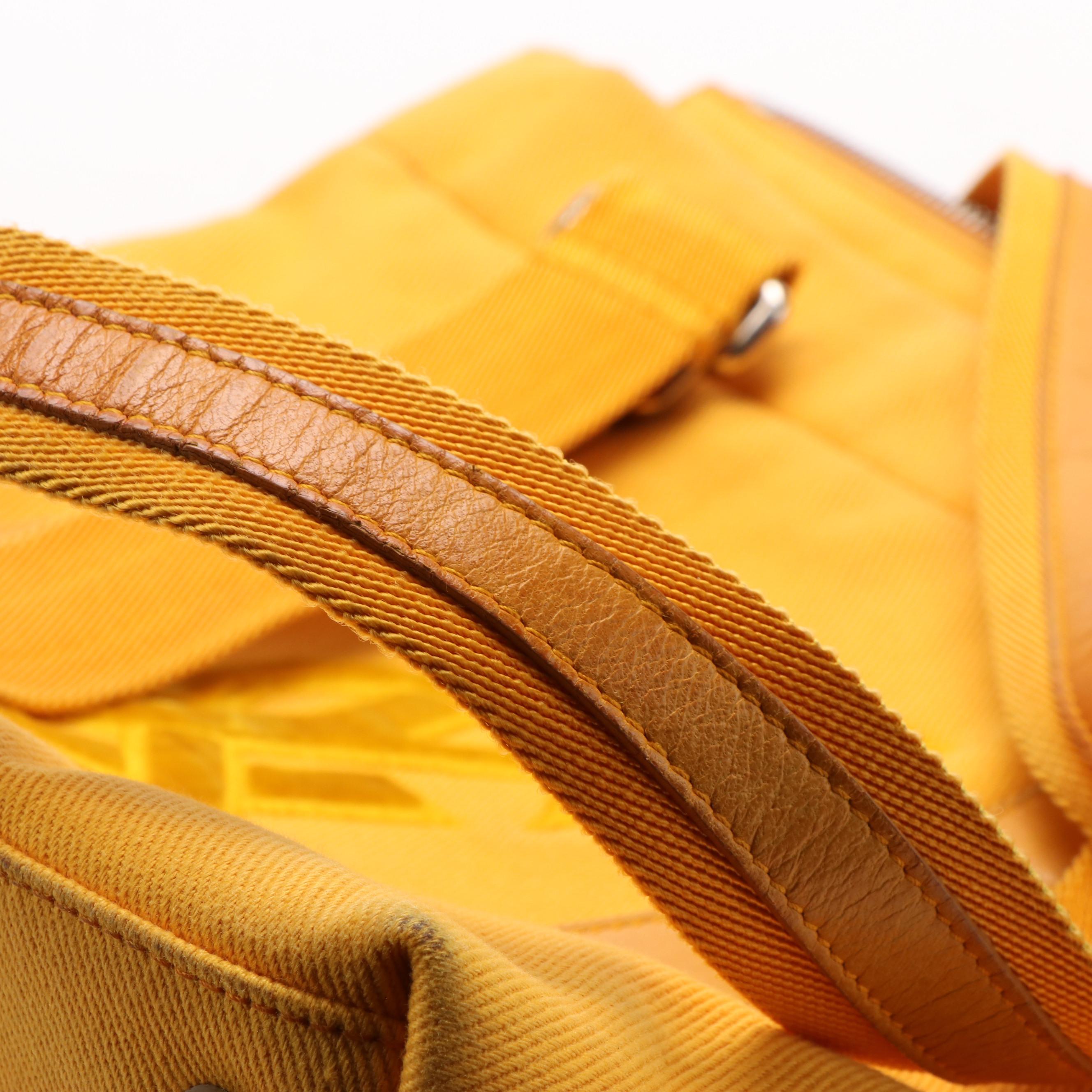 Yves Saint Laurent Kahala Tote in Orange Canvas