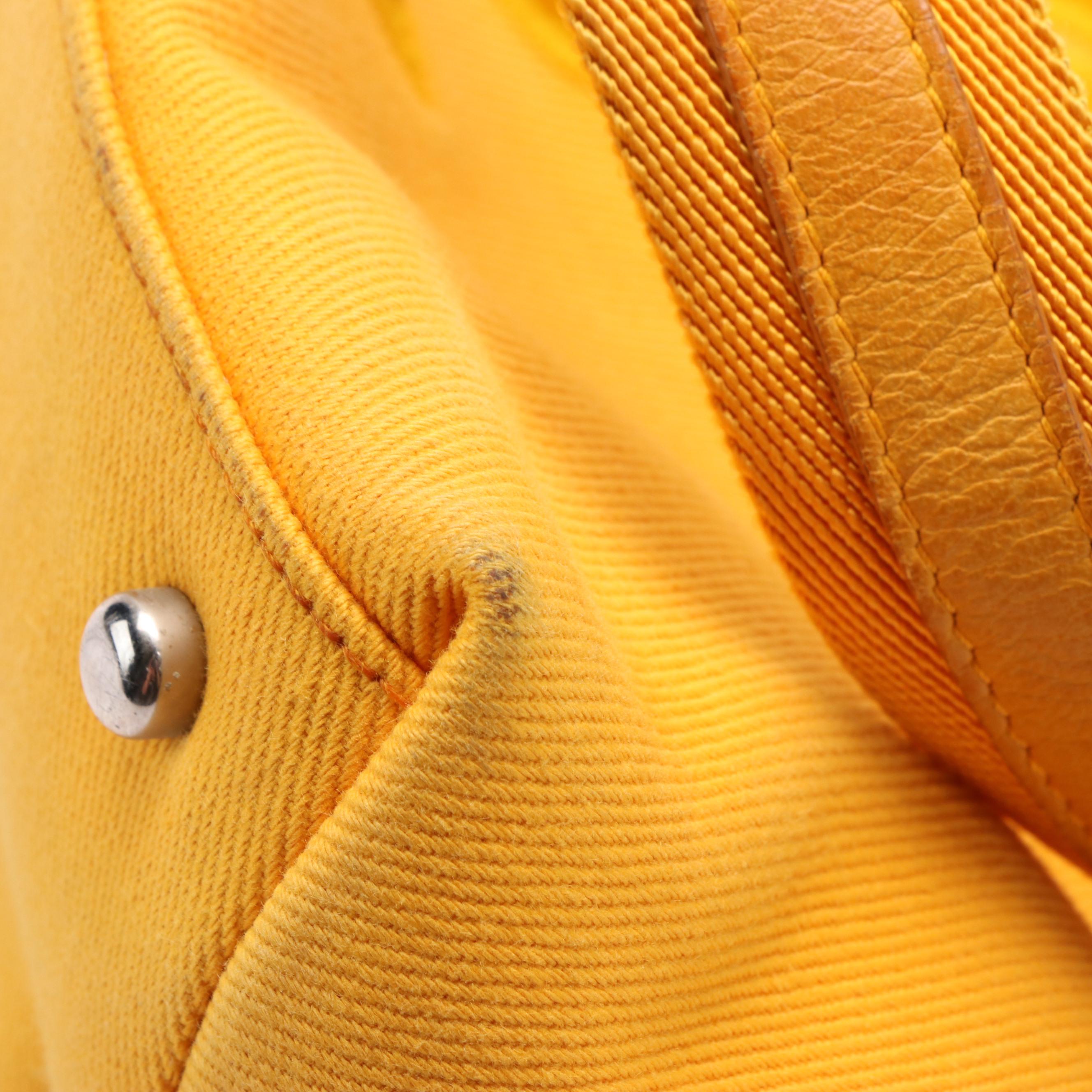 Yves Saint Laurent Kahala Tote in Orange Canvas