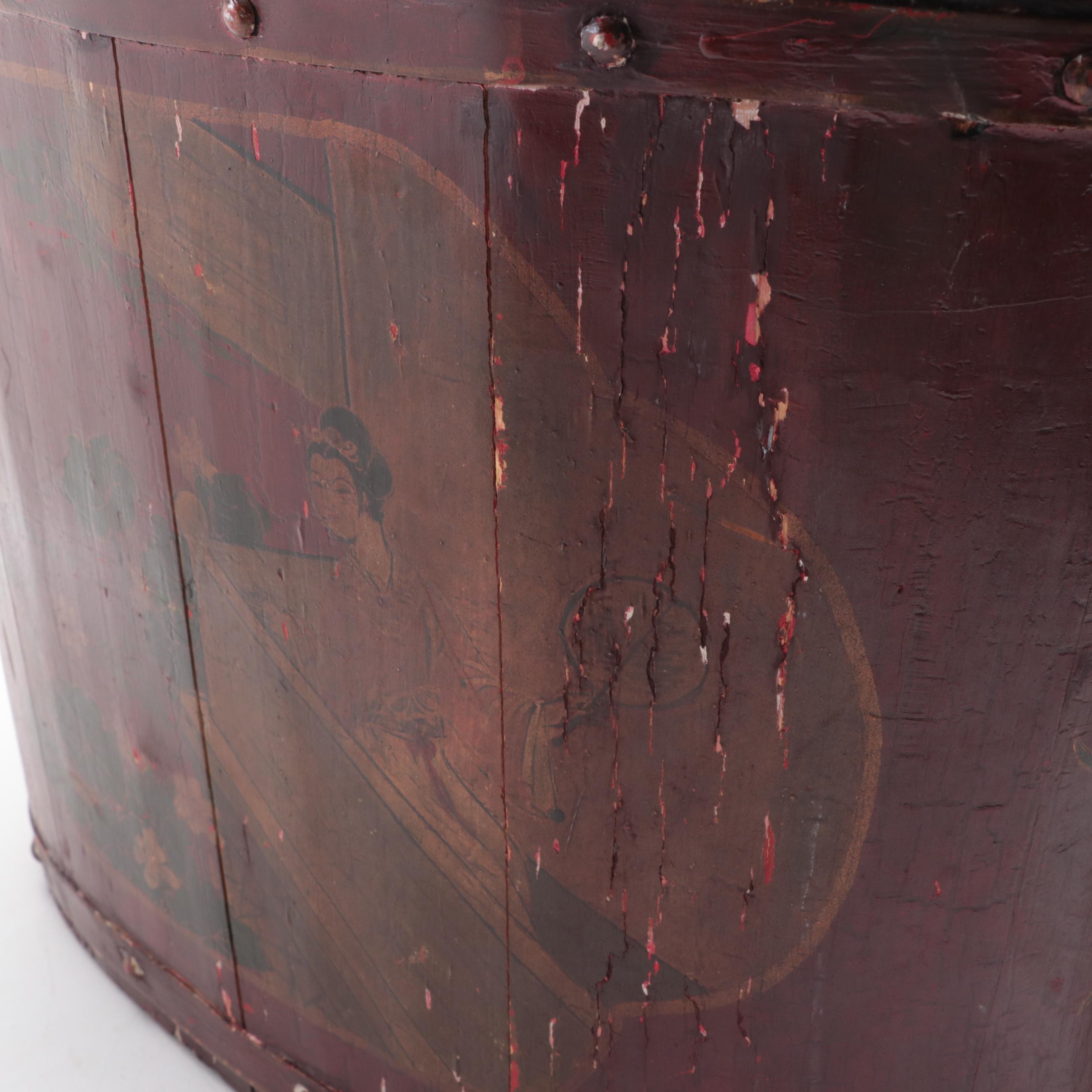 Painted East Asian Storage Box