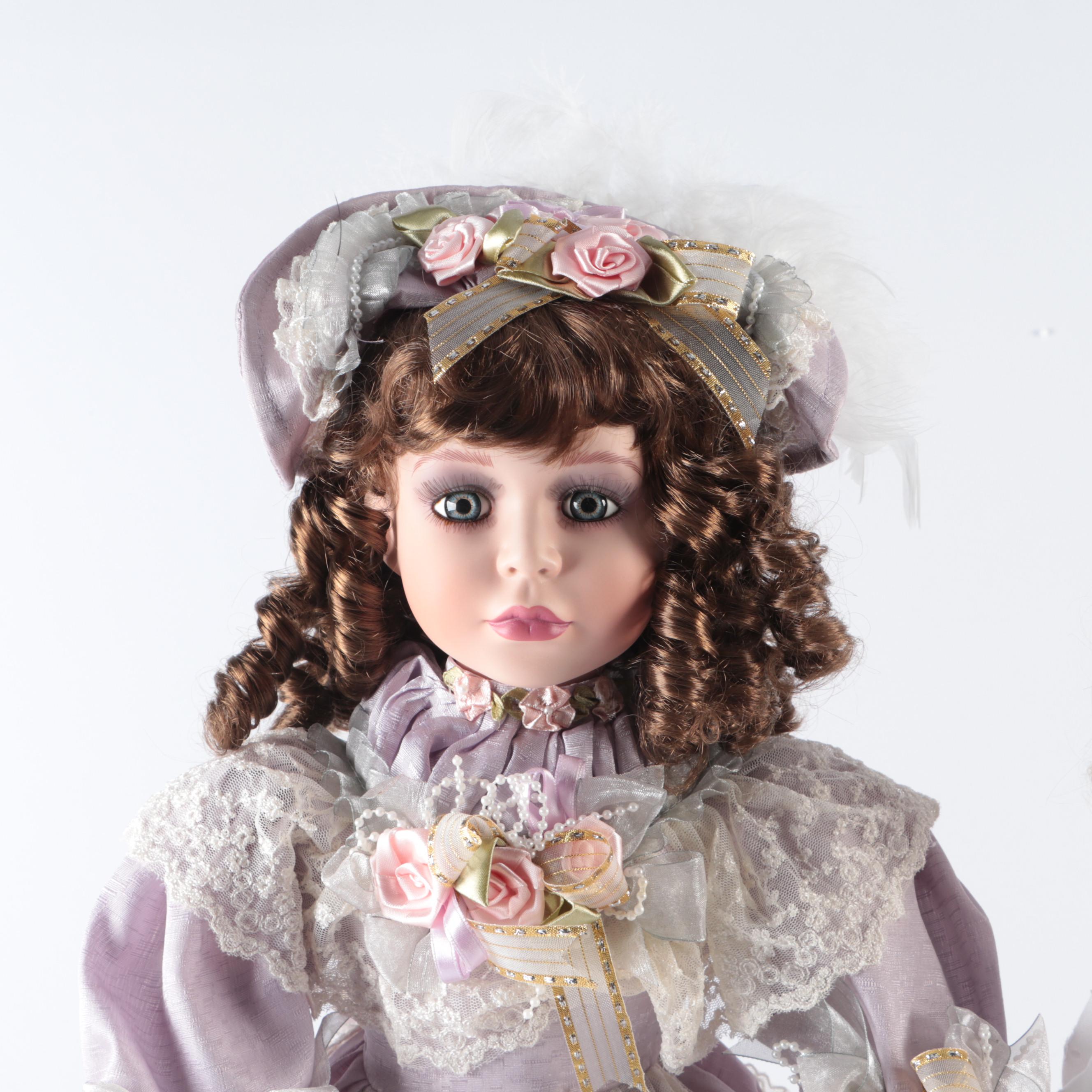 Masterpiece Gallery "Bliss" and "Lucia" Porcelain Dolls
