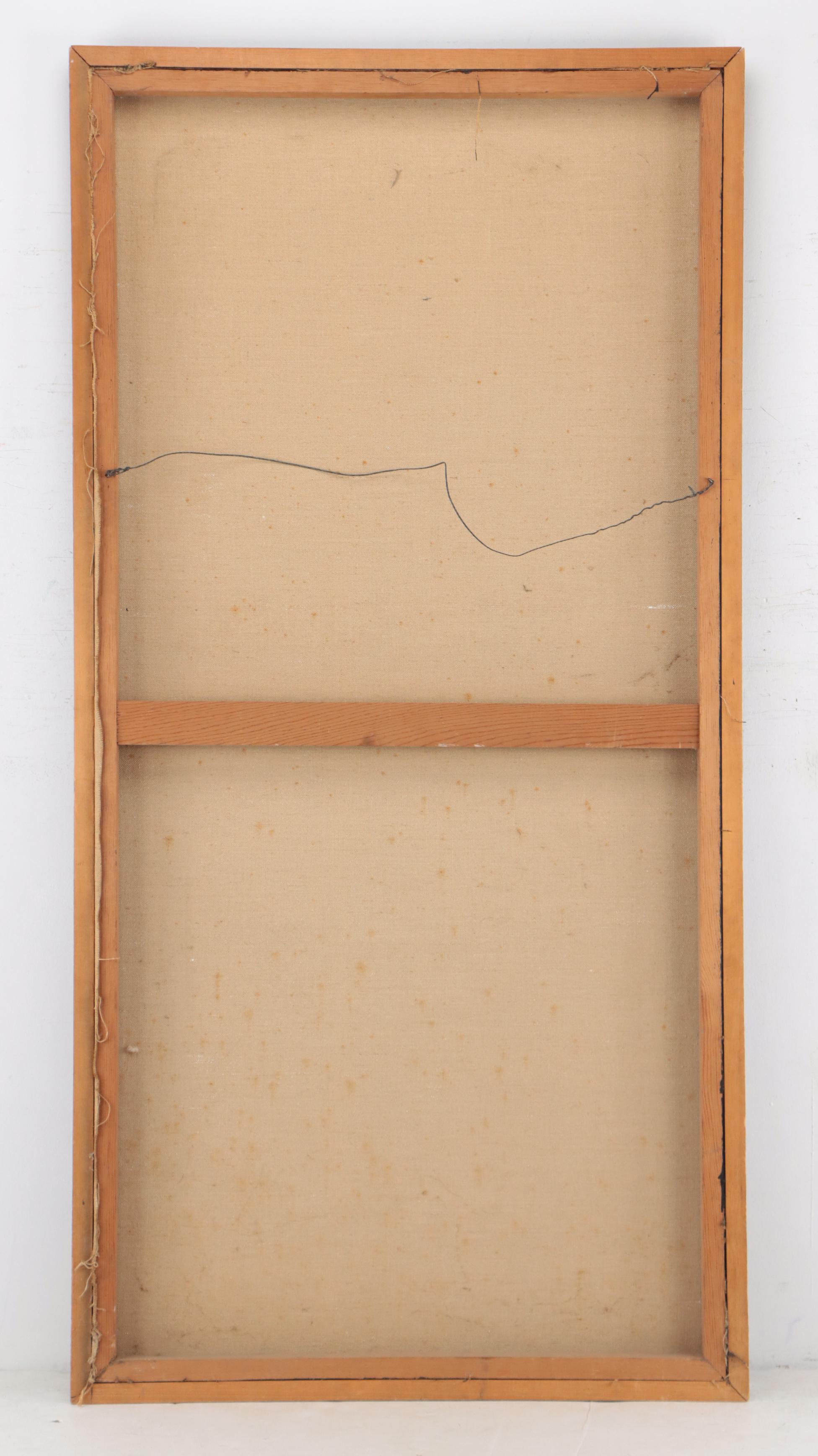 Ed Chapman Expressionist Style Staircase Oil Painting, 1970