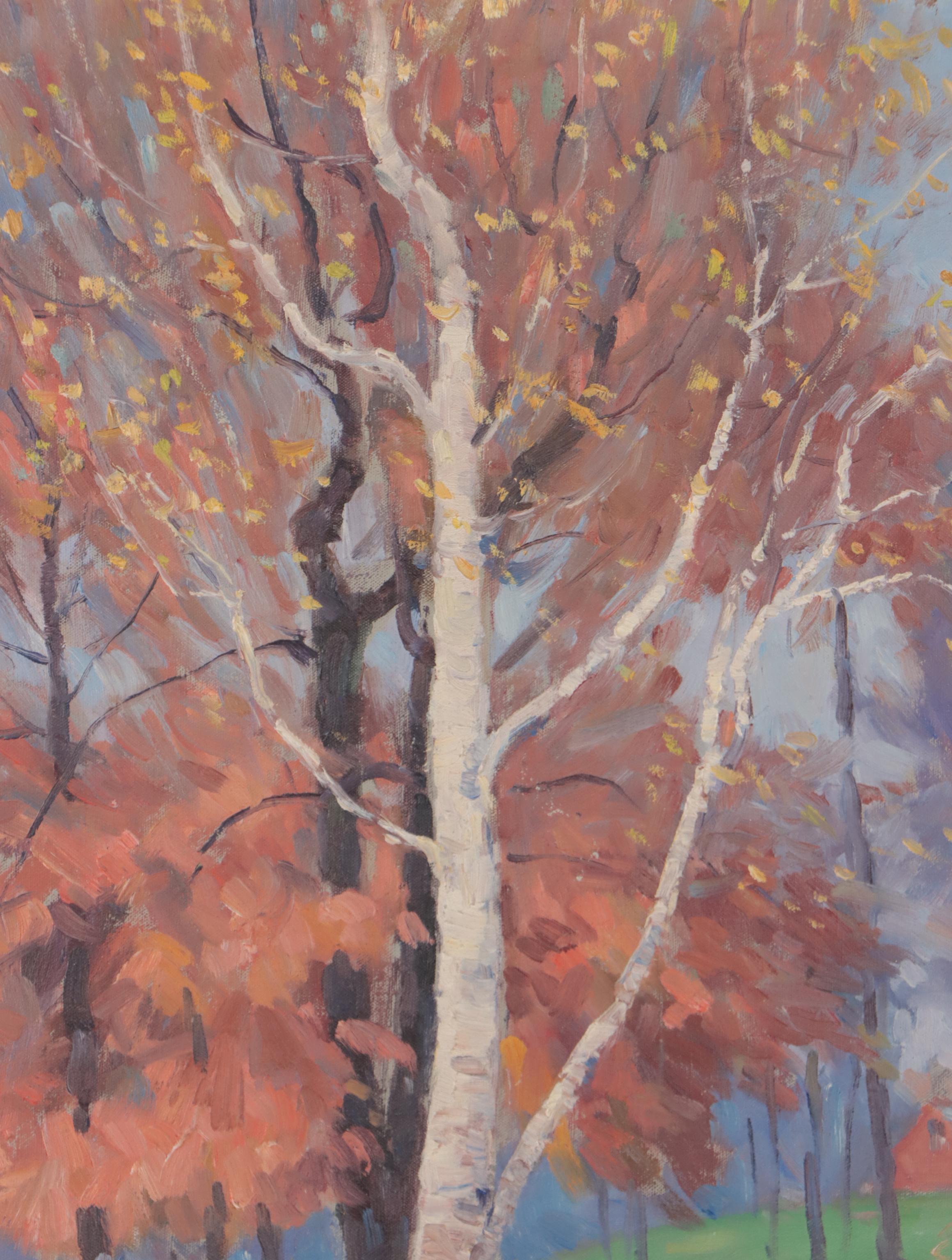 Homer Gordon Davisson Autumn Pond Landscape Oil Painting