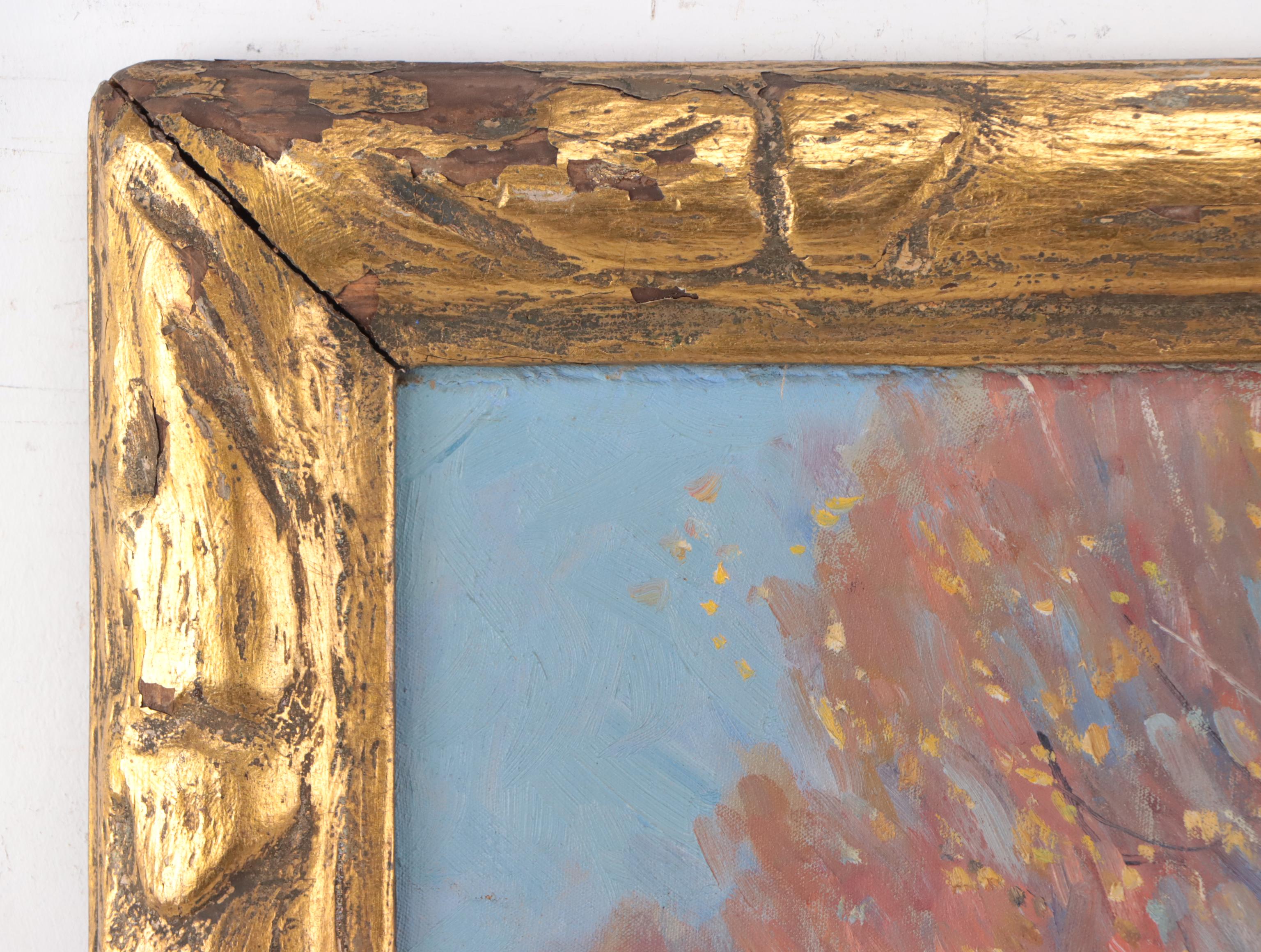 Homer Gordon Davisson Autumn Pond Landscape Oil Painting