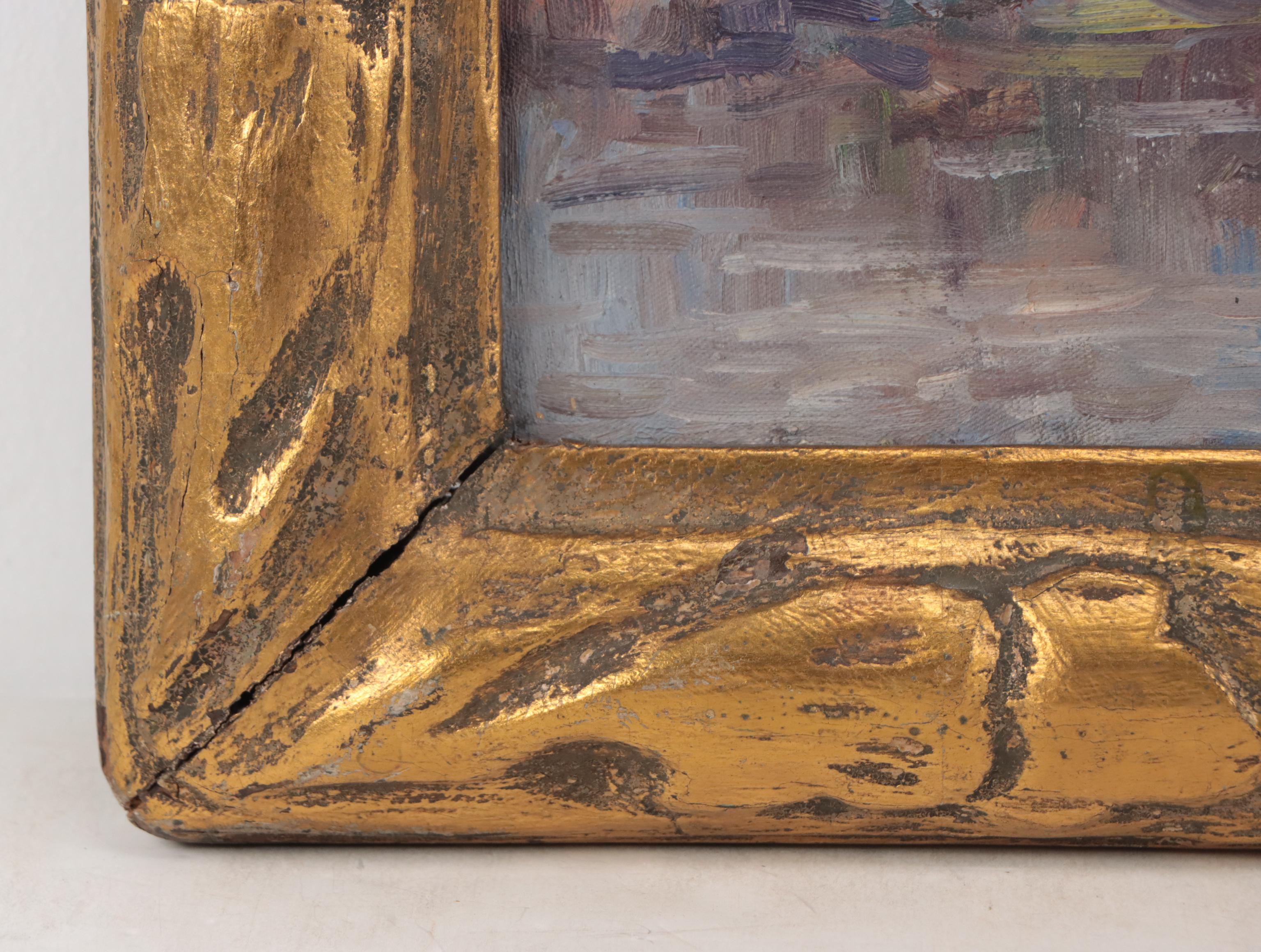 Homer Gordon Davisson Autumn Pond Landscape Oil Painting