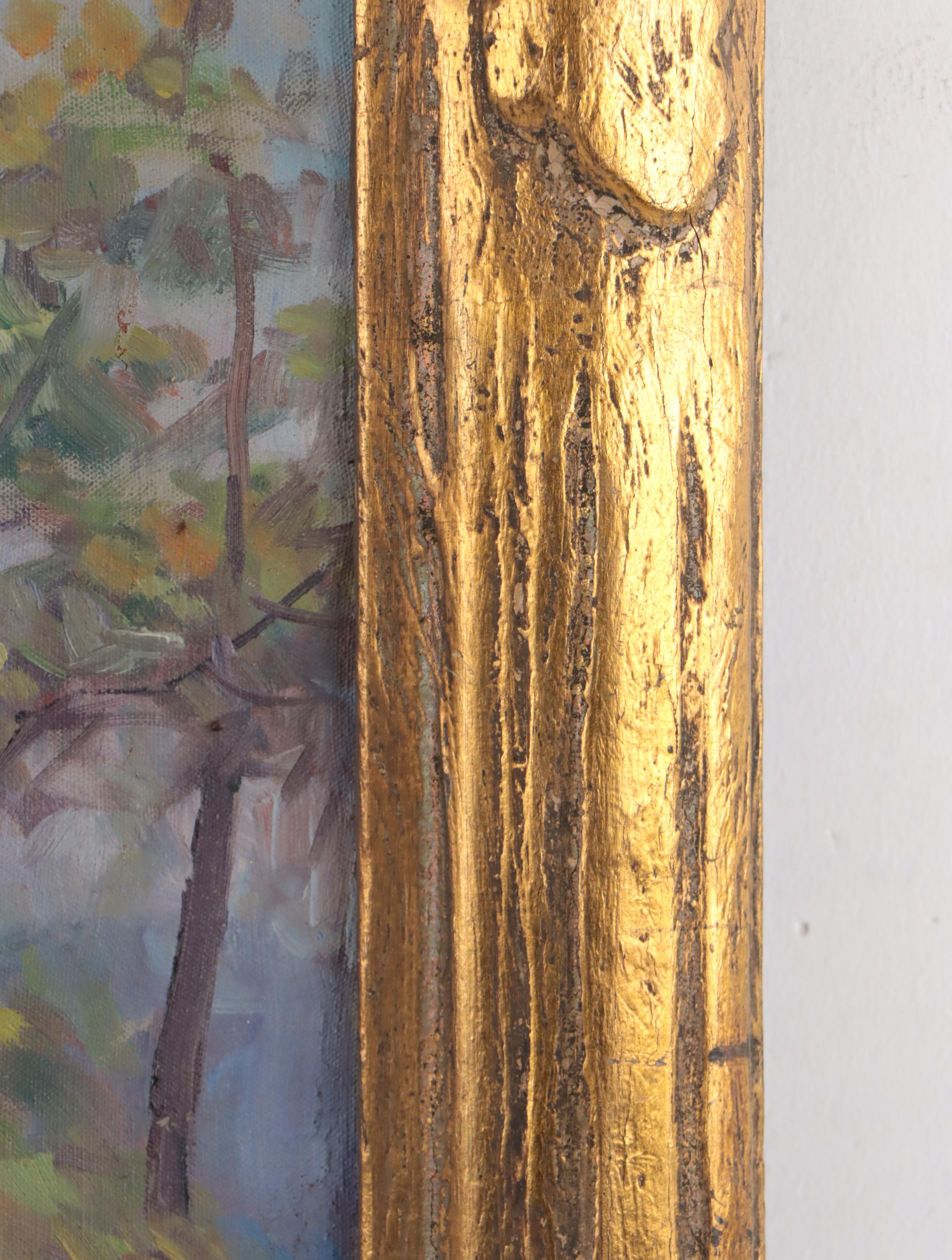 Homer Gordon Davisson Autumn Pond Landscape Oil Painting