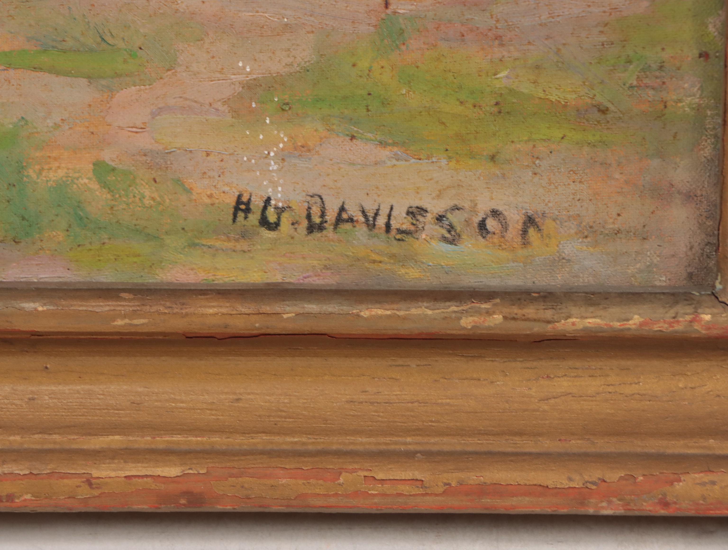 Homer Gordon Davisson Landscape Oil Painting "The Smithy"