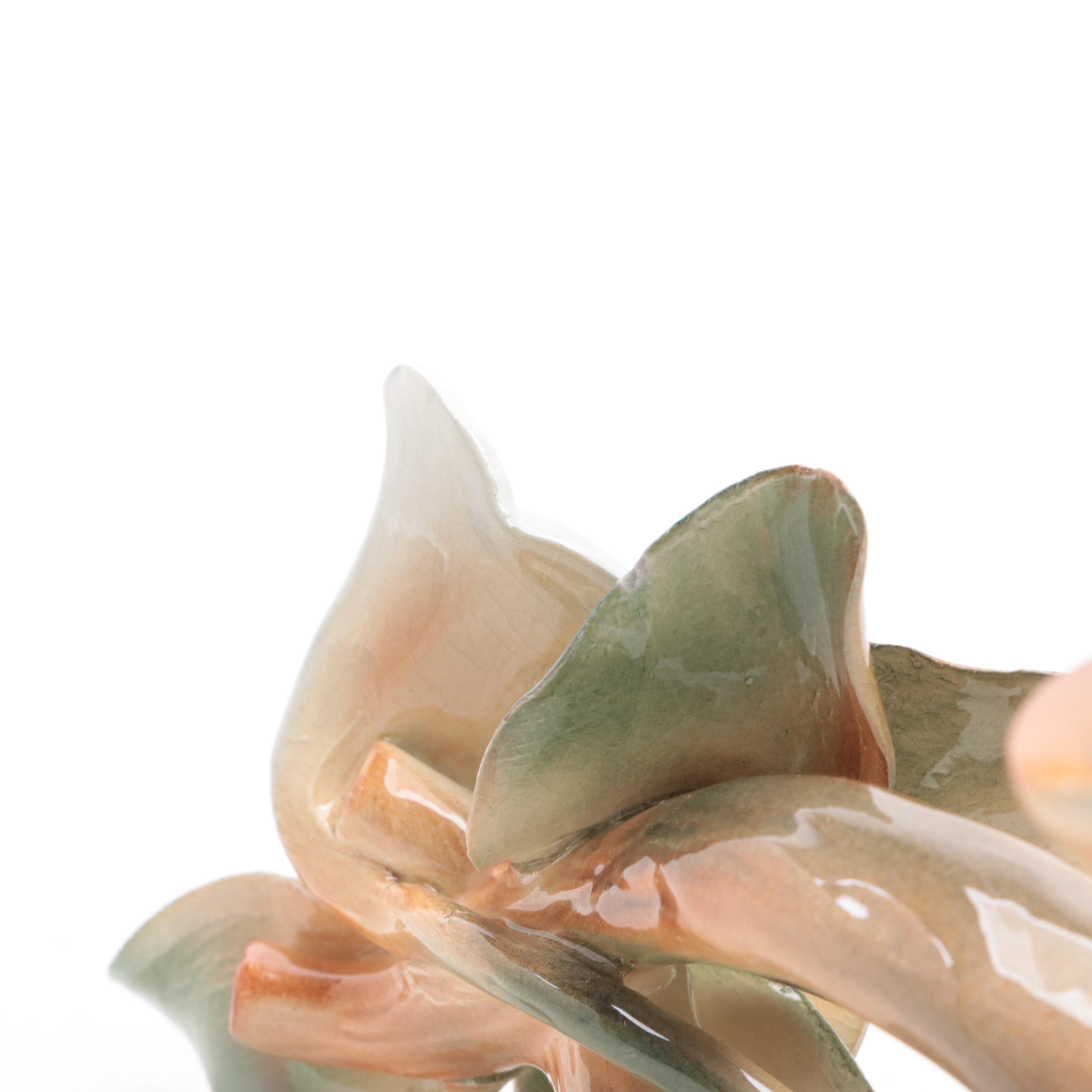 Hummingbird Figurine with Other Ceramic Birds Figurine