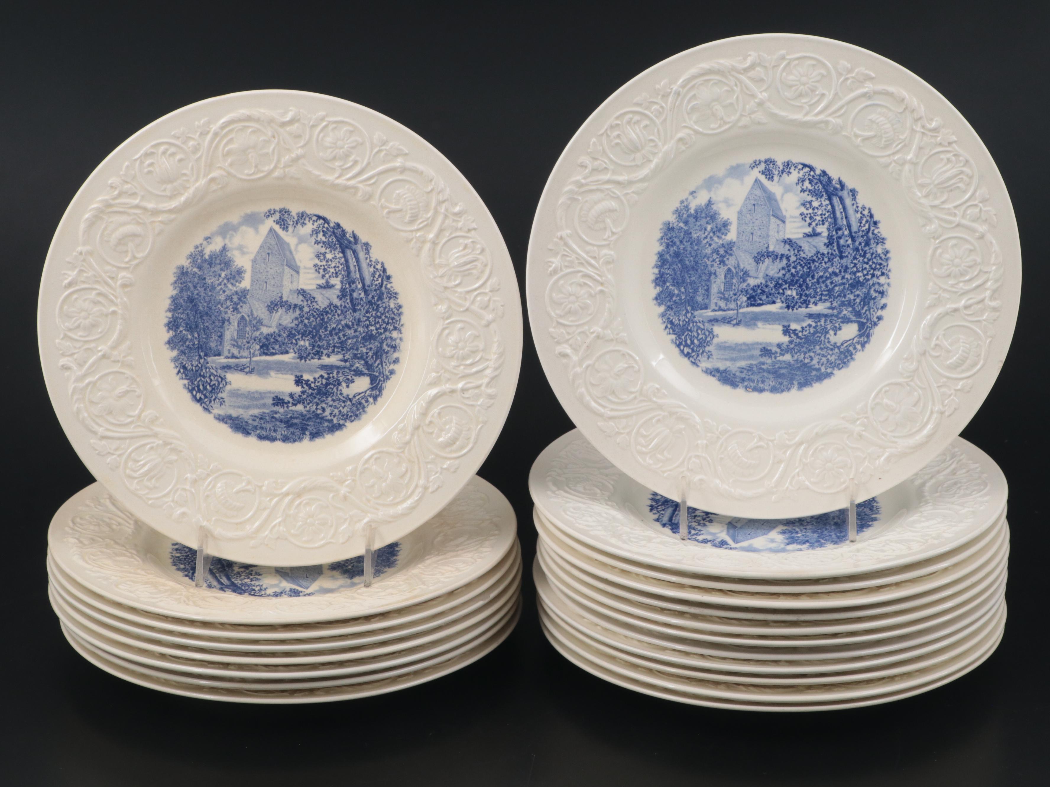 Wedgwood "Kumler Chapel, Western College" and Other Transferware Plates