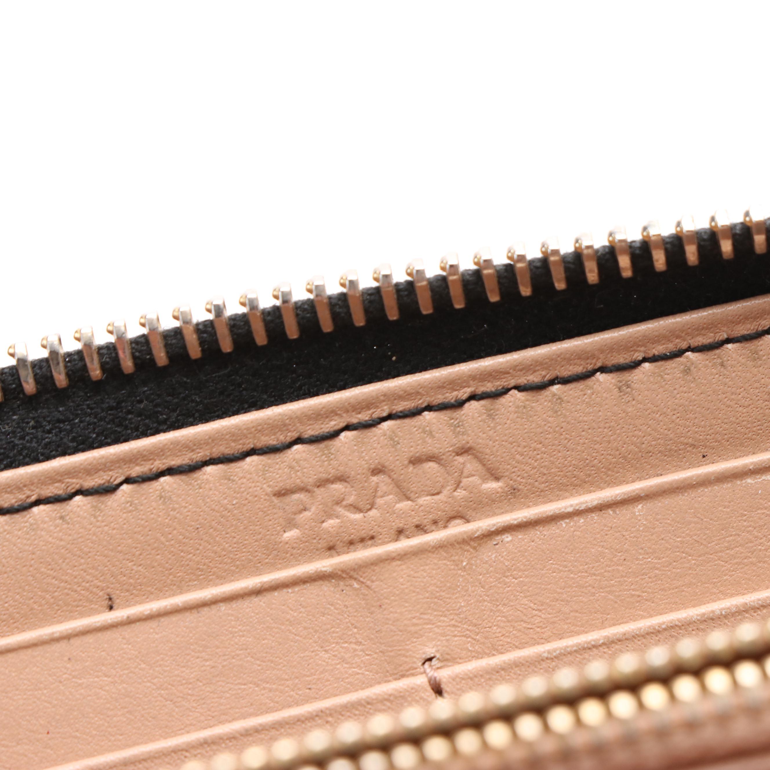 Prada Bow Leather Long Wallet