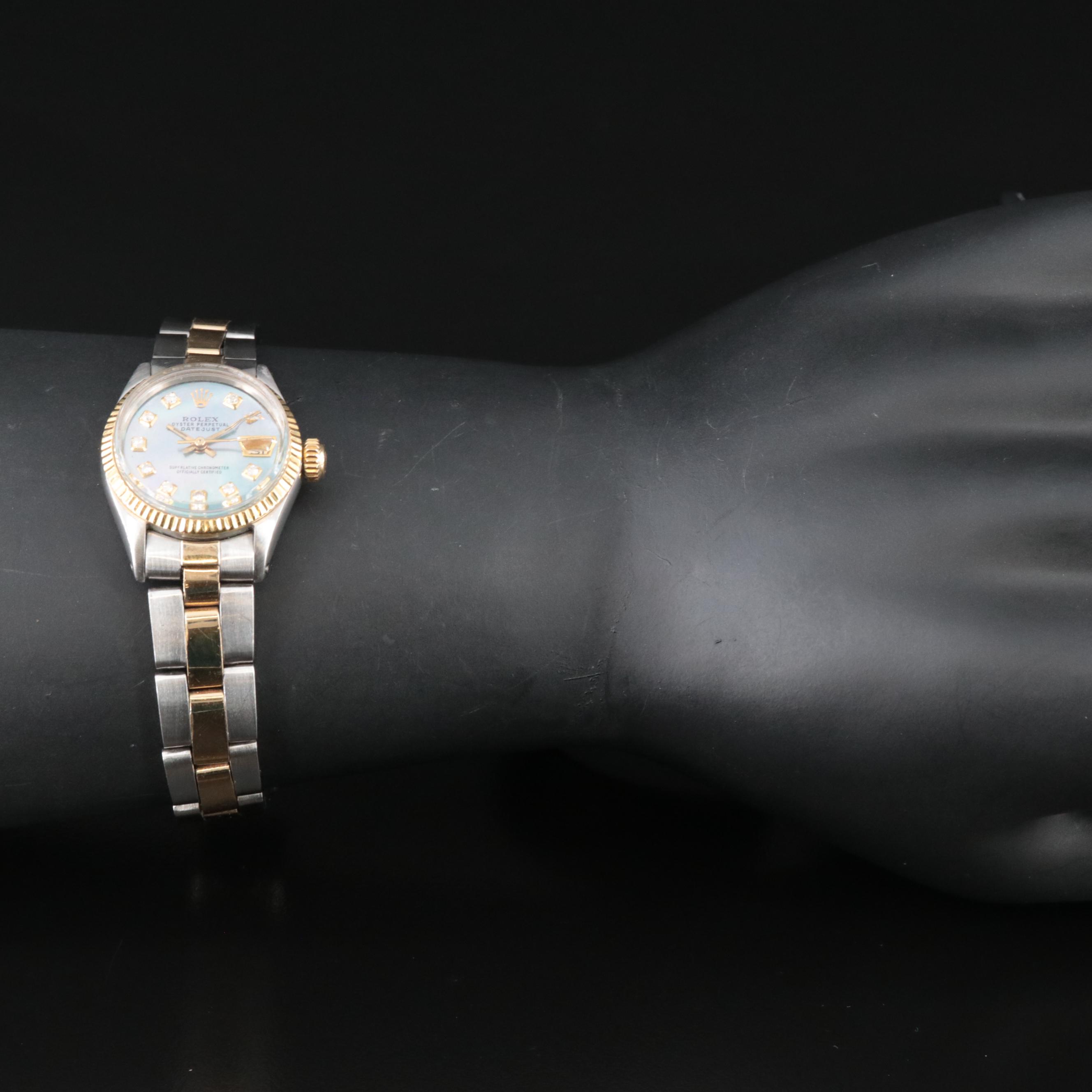 1966 Rolex Custom Diamond, Mother-of-Pearl Dial Watch