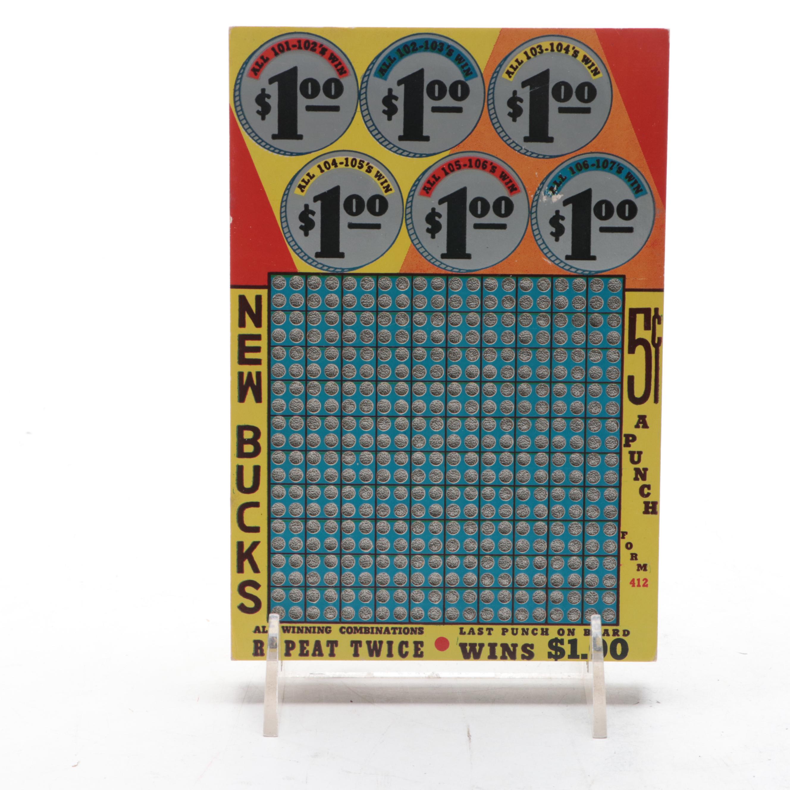 Cigarette and Other Gambling Punch Boards, Mid-20th Century