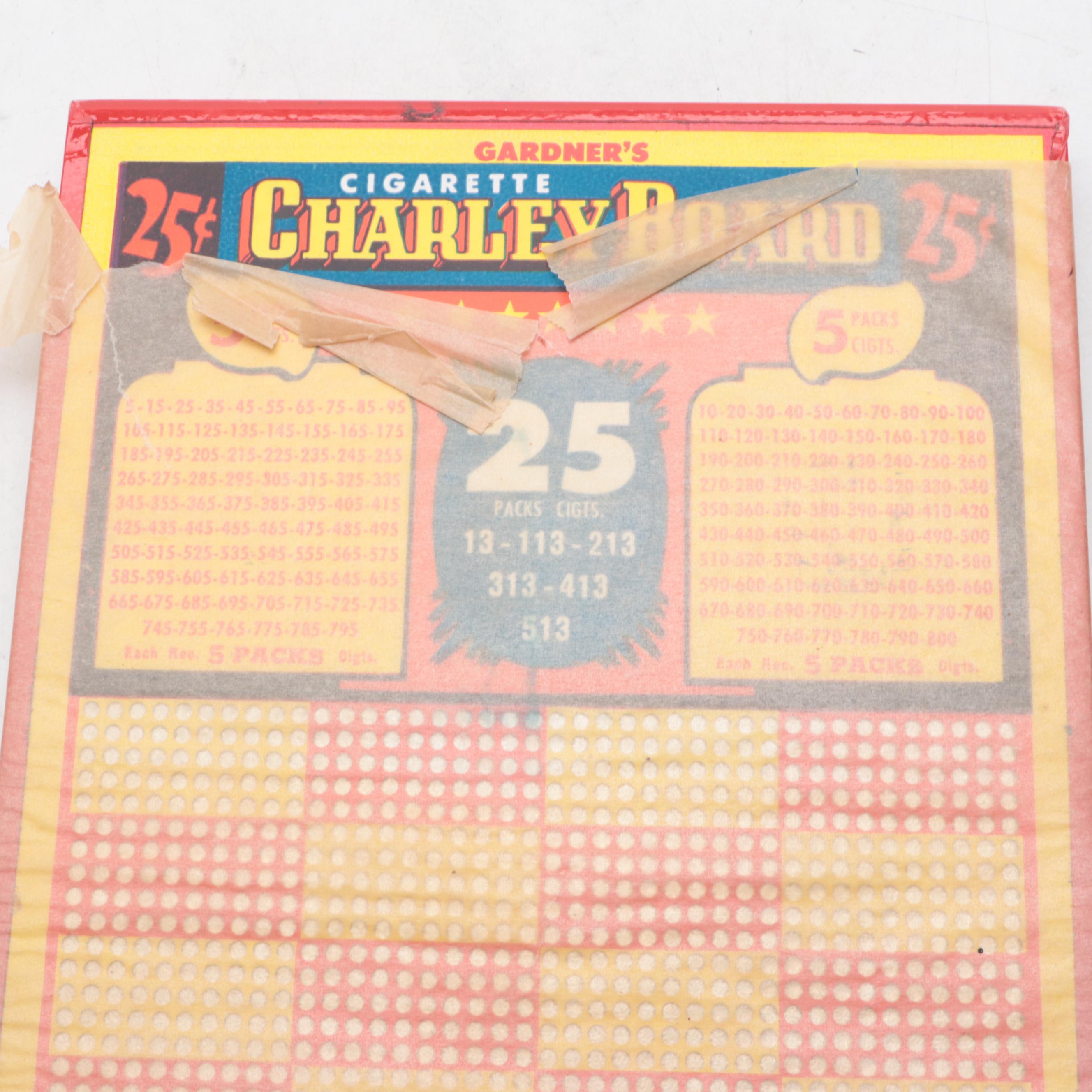 Cigarette and Other Gambling Punch Boards, Mid-20th Century