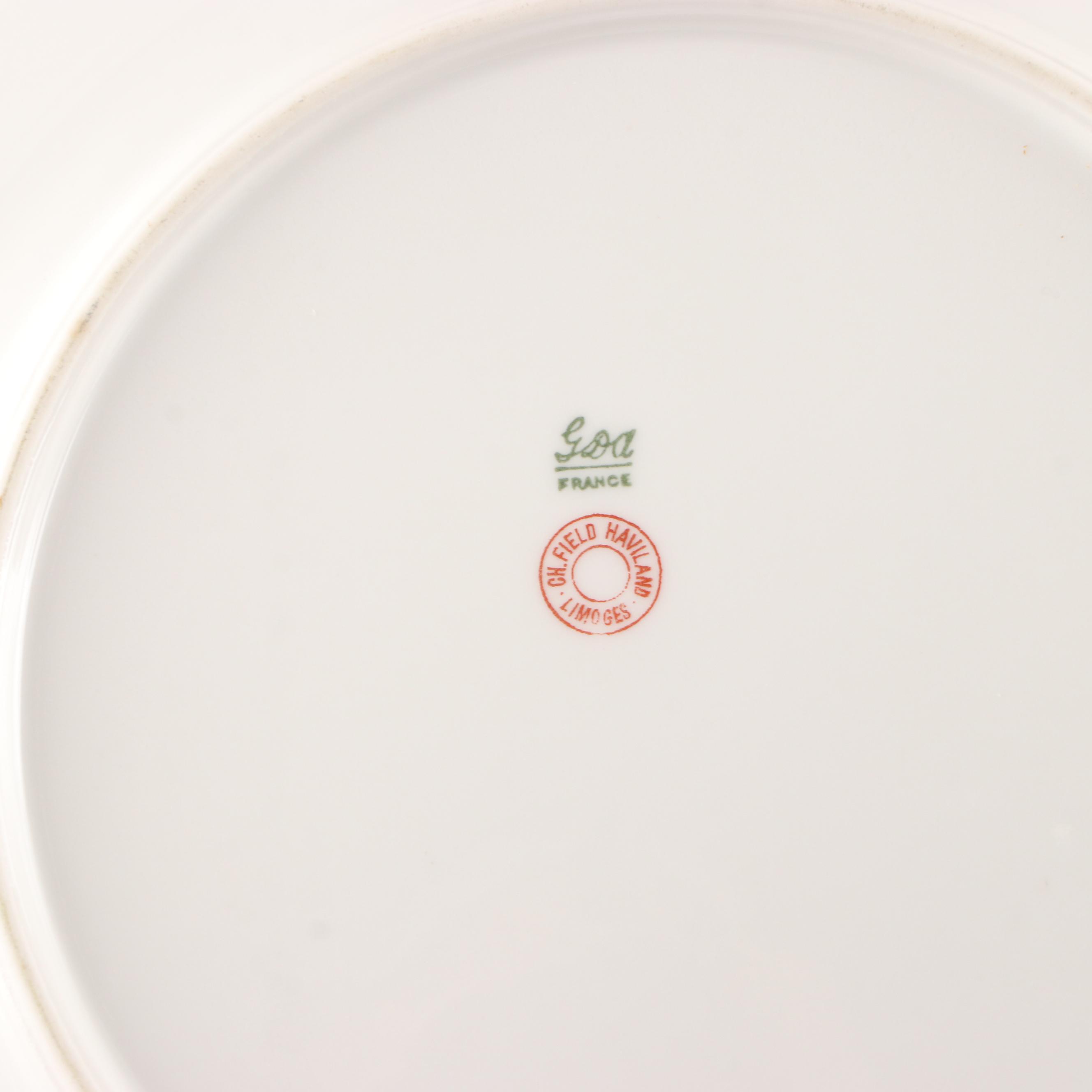 Charles Field Haviland Porcelain Dinner Plates and Bread and Butter Plates