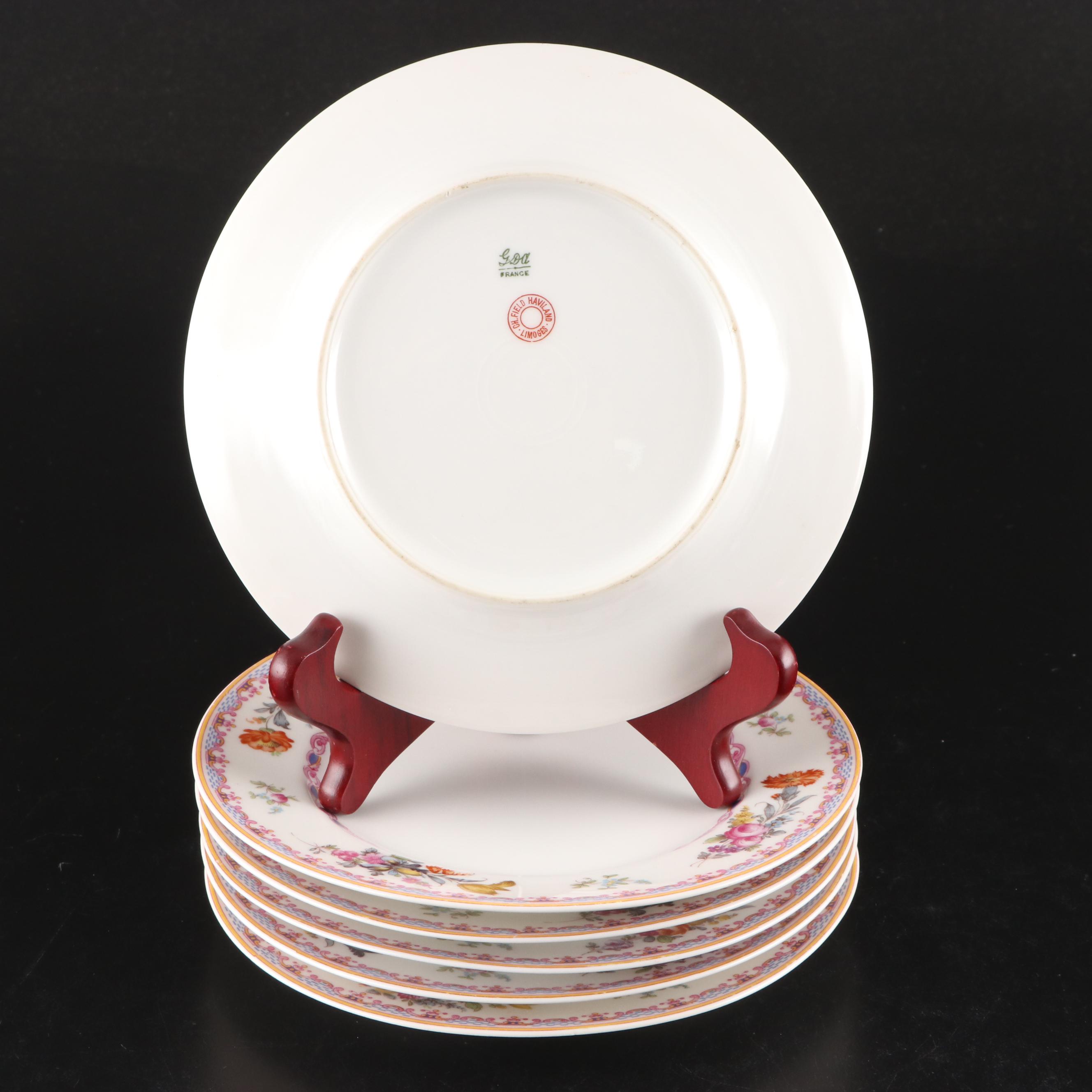 Charles Field Haviland Porcelain Dinner Plates and Bread and Butter Plates