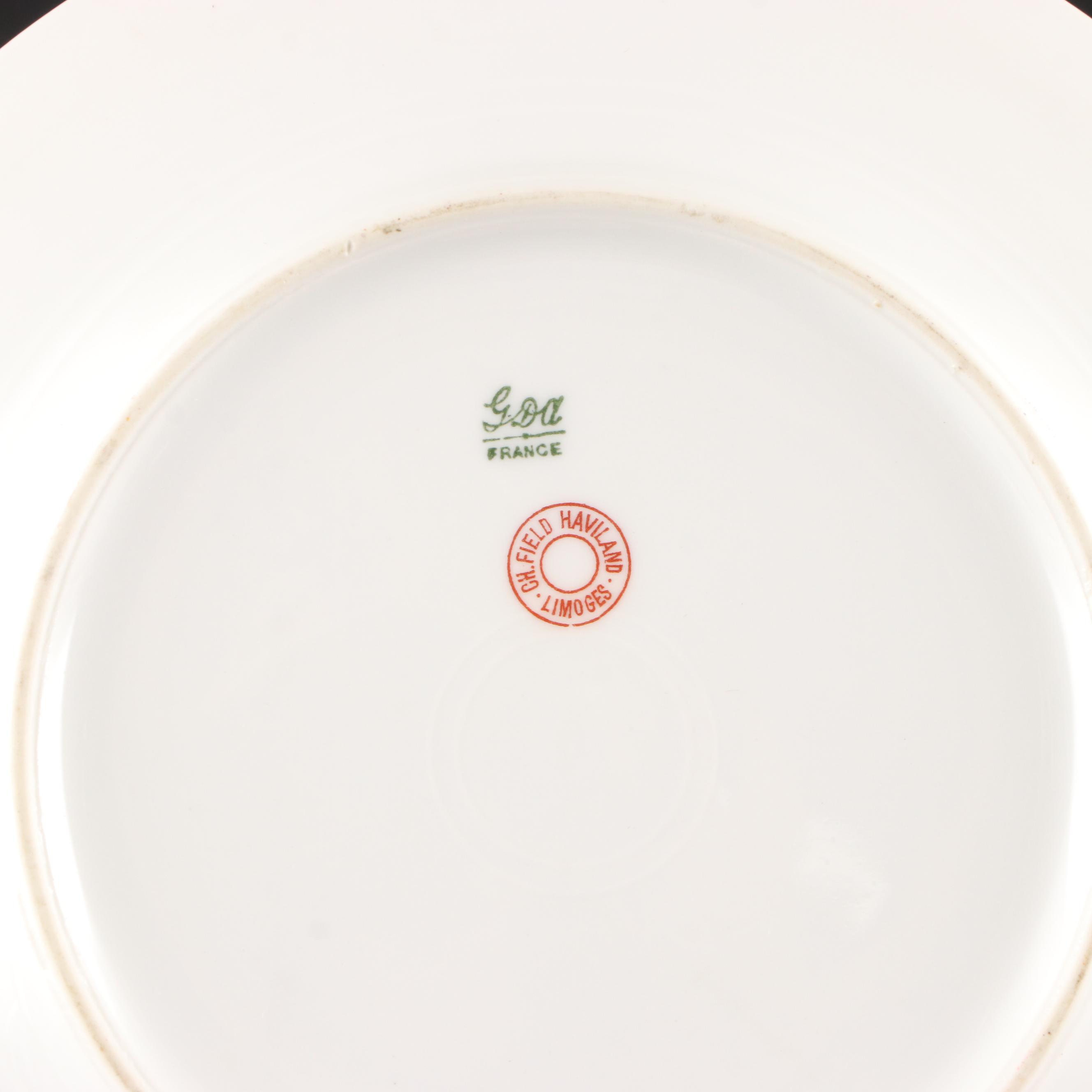 Charles Field Haviland Porcelain Dinner Plates and Bread and Butter Plates