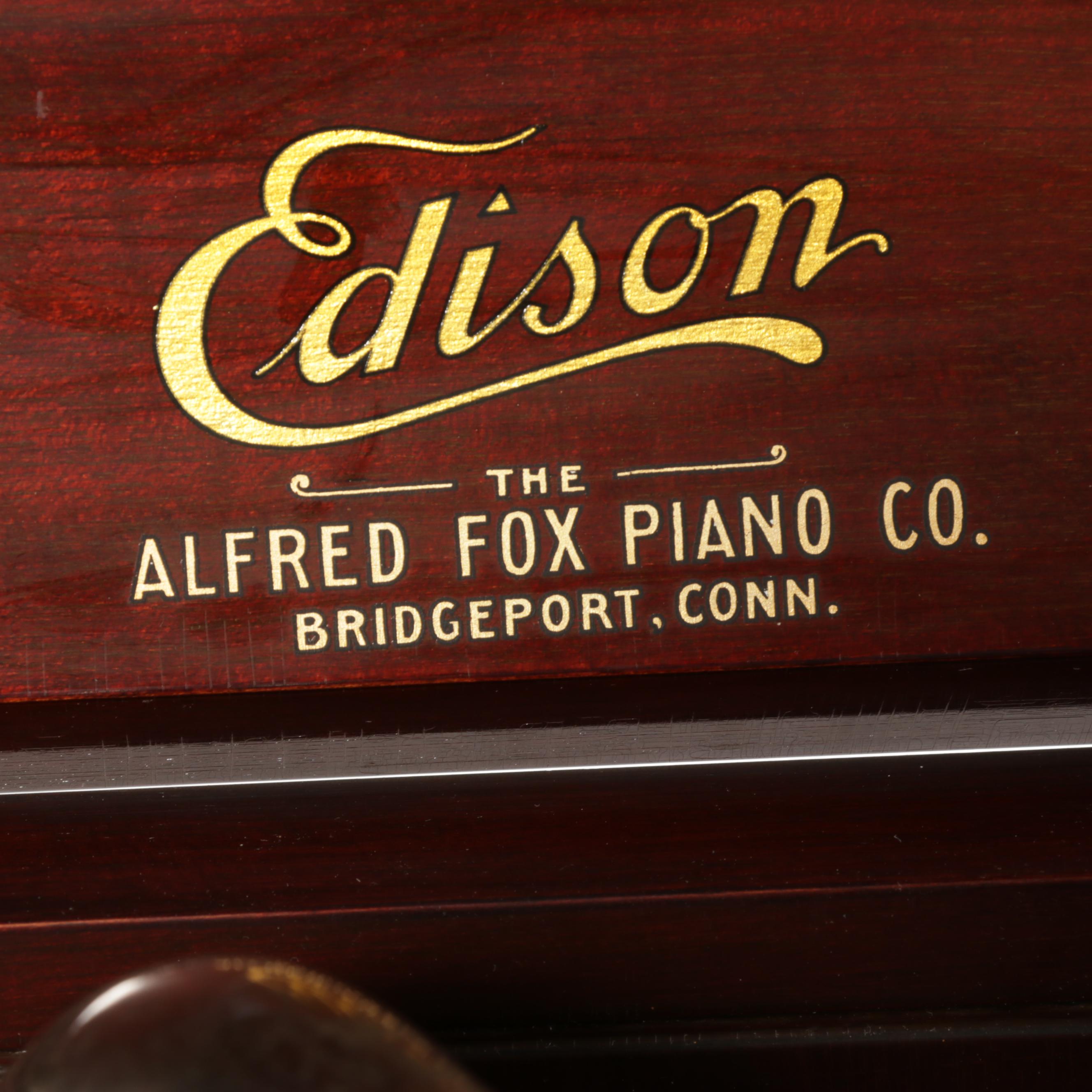 Edison Disc Phonograph Model C150 Mahogany Cabinet Record Player, Early 20th C