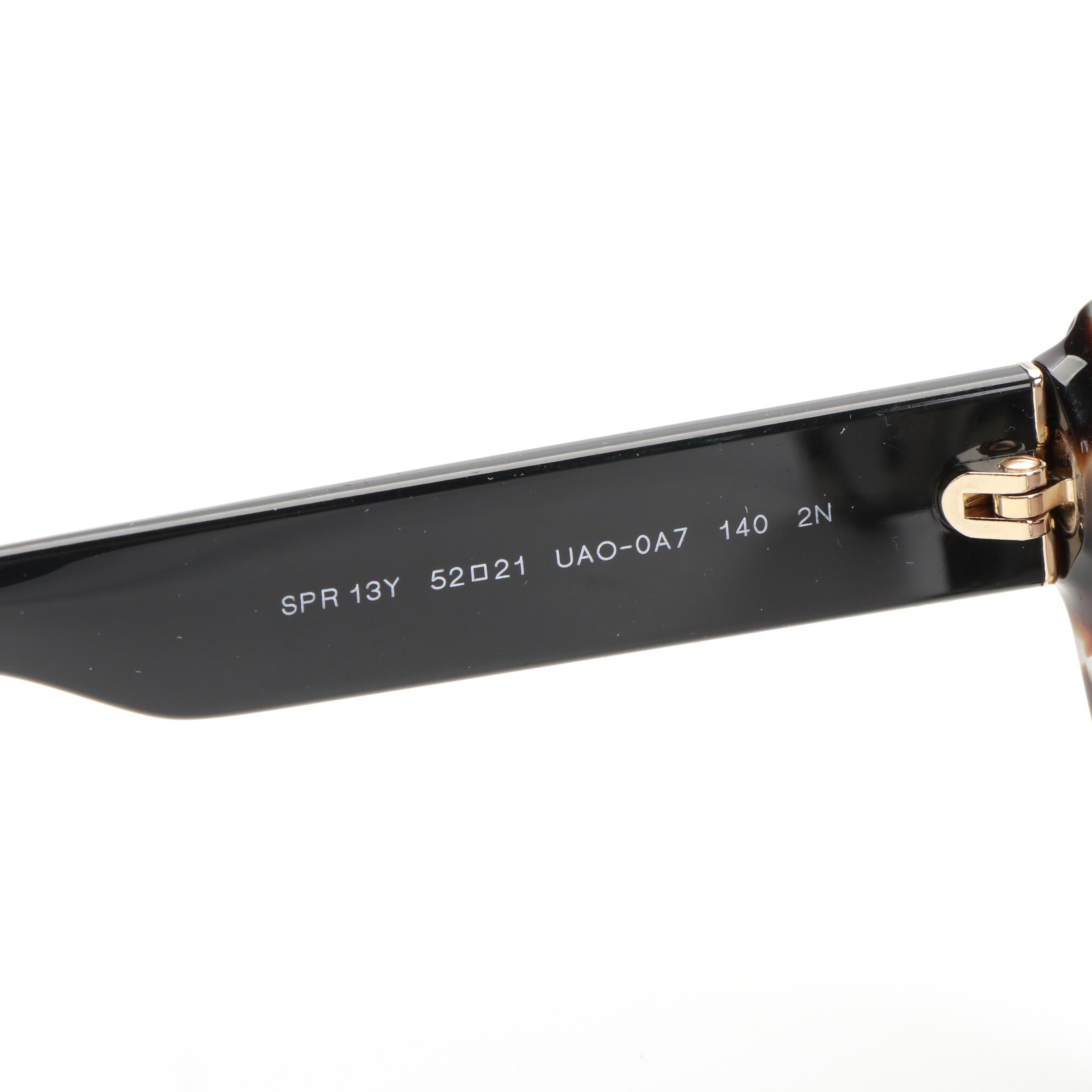 Prada PR13YS Cat-Eye Talc Havana Grey Gradient Sunglasses With Case