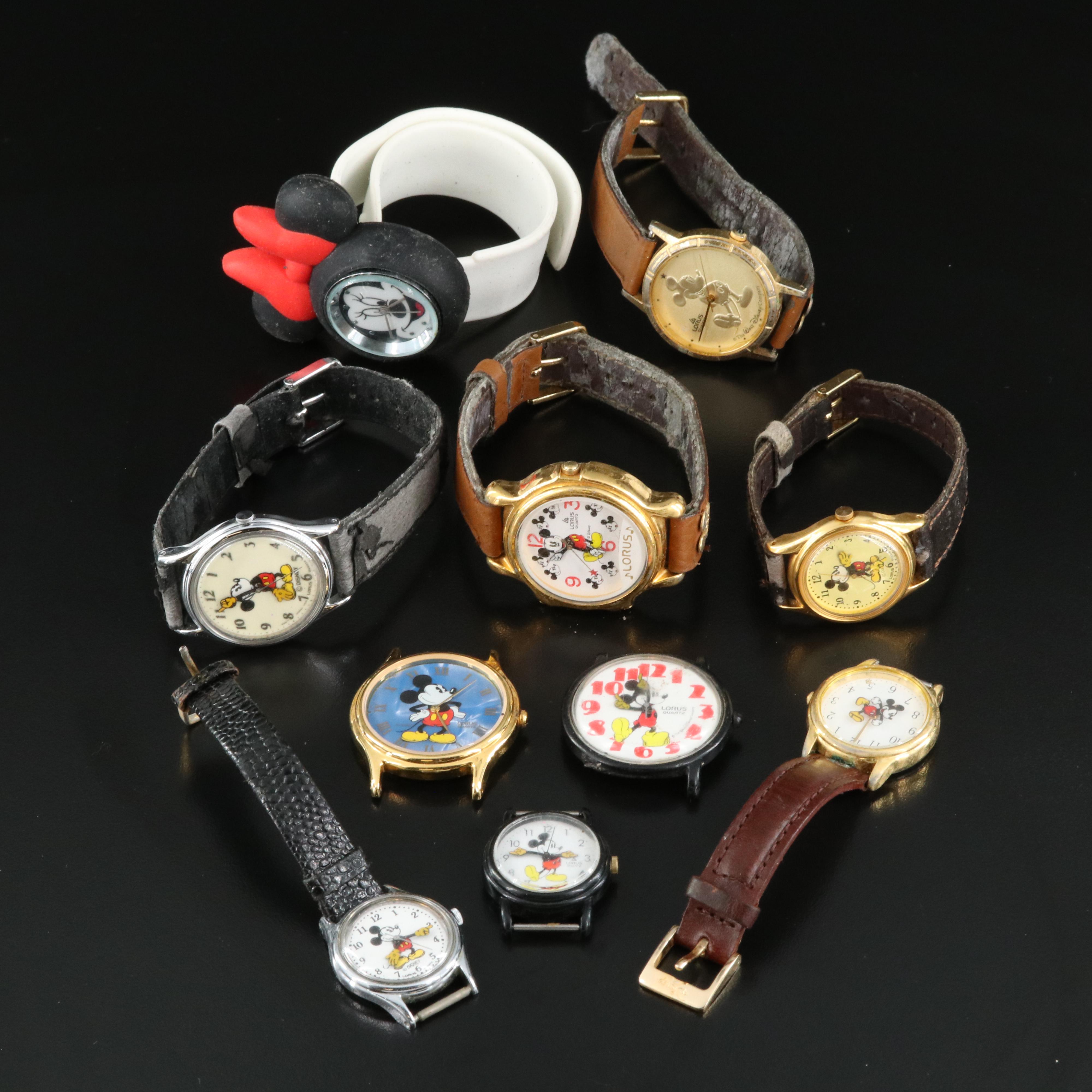 Collection of Ten Mickey Mouse Watches