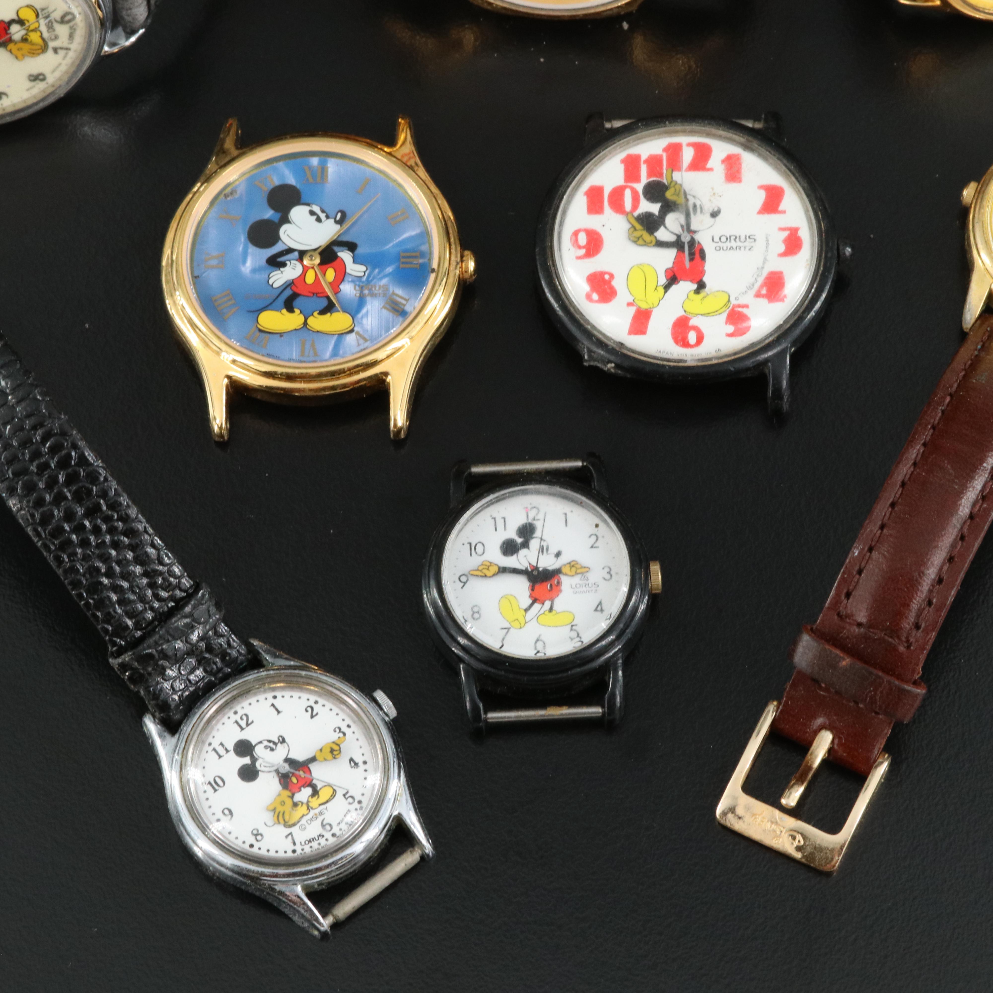 Collection of Ten Mickey Mouse Watches