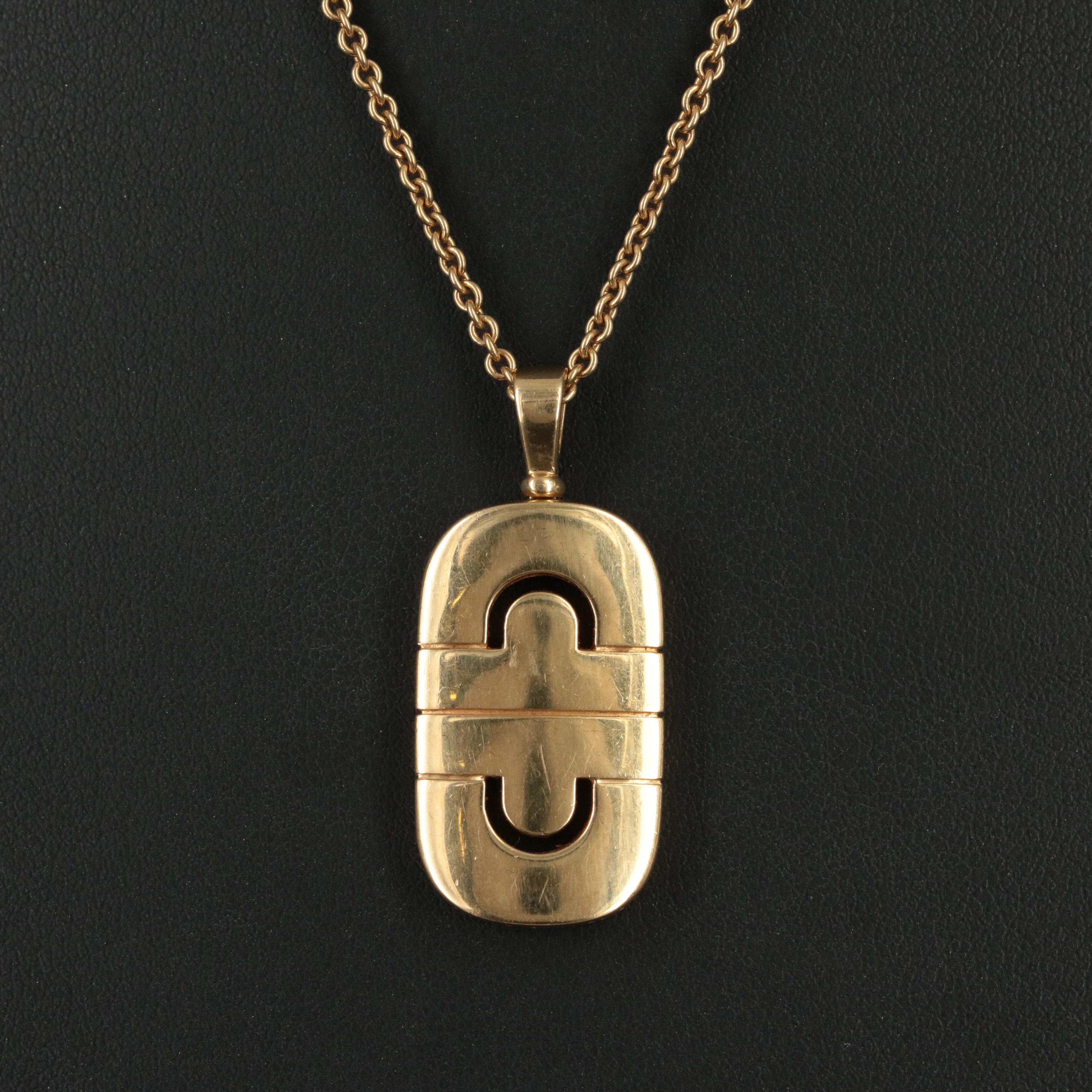 Vintage Bulgari "BVLGARI Parentesi" 18K Necklace