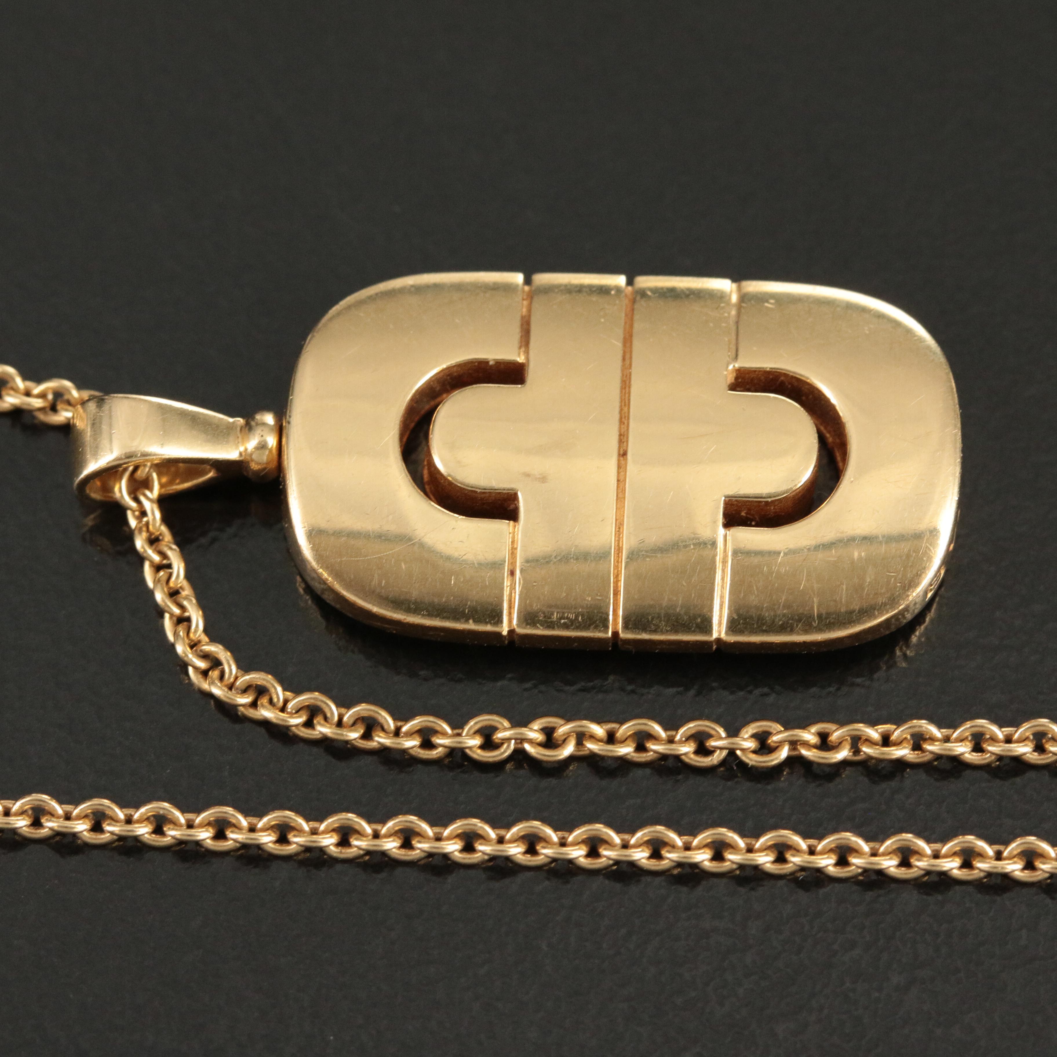 Vintage Bulgari "BVLGARI Parentesi" 18K Necklace