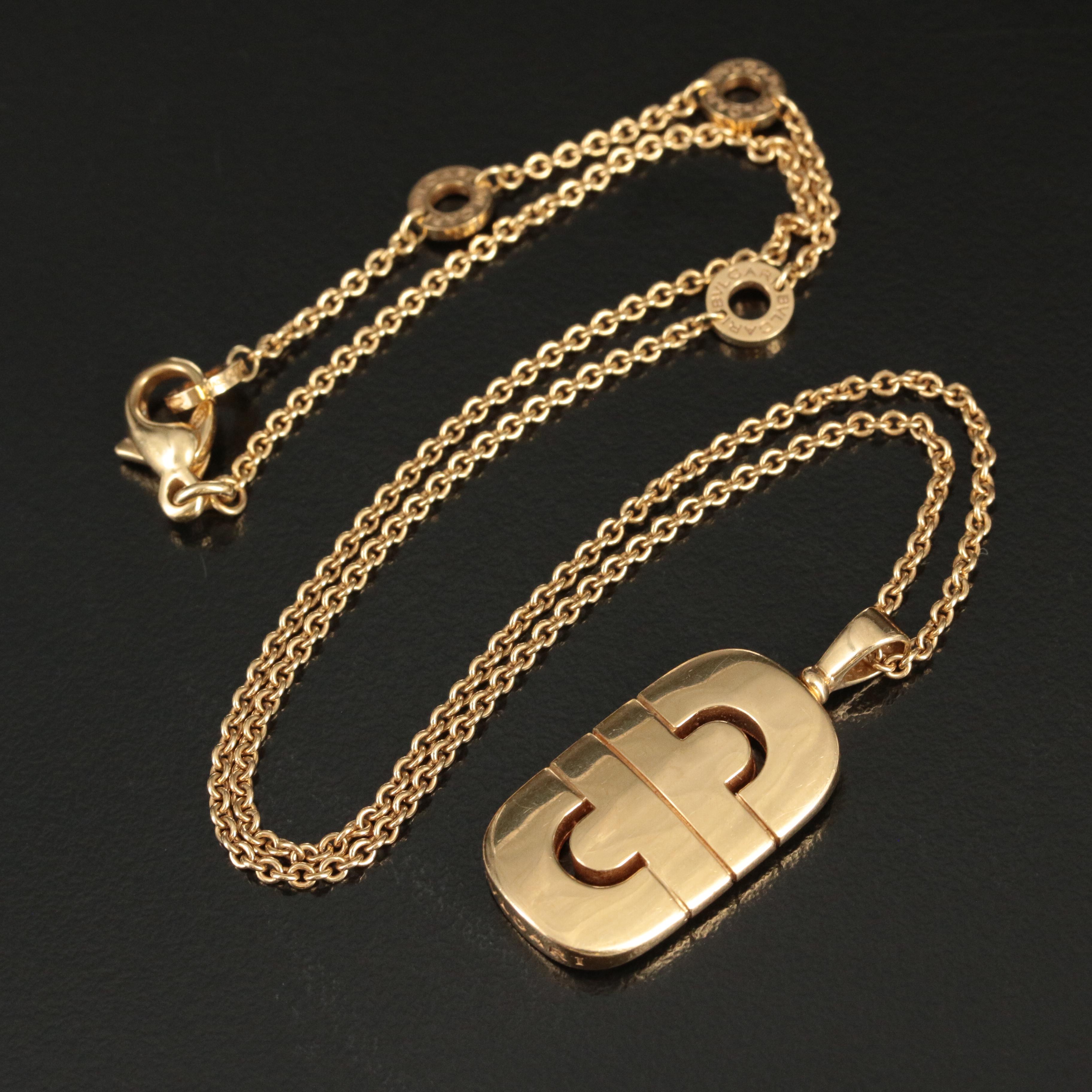 Vintage Bulgari "BVLGARI Parentesi" 18K Necklace